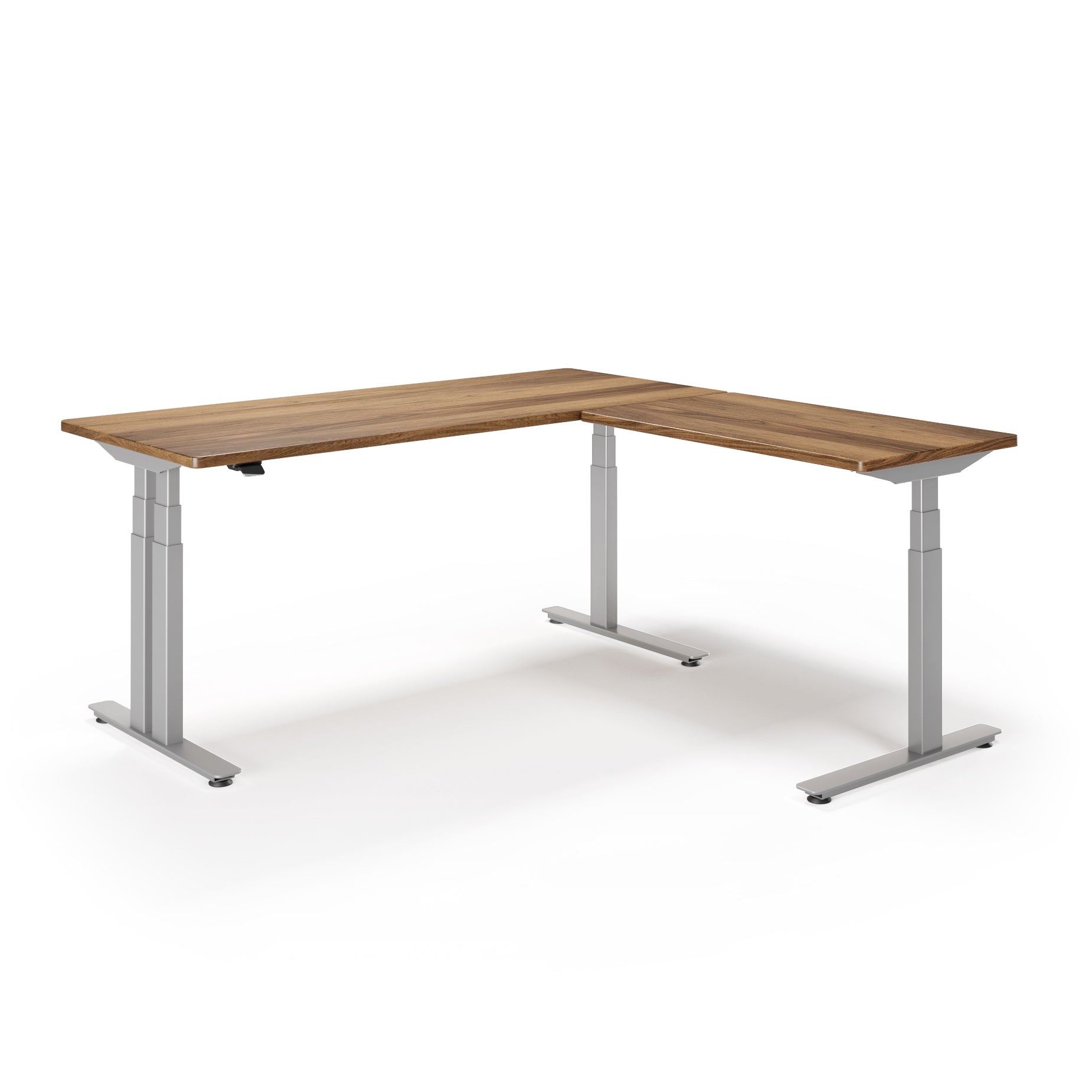 P1 ELITE PLUS L-Shaped Standing Desk with Solid Wood Desktop