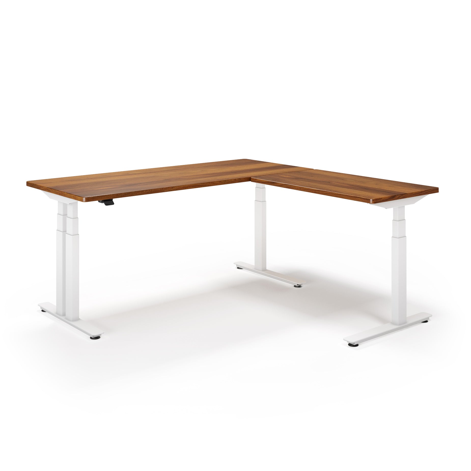 P1 ELITE PLUS L-Shaped Standing Desk with Solid Wood Desktop