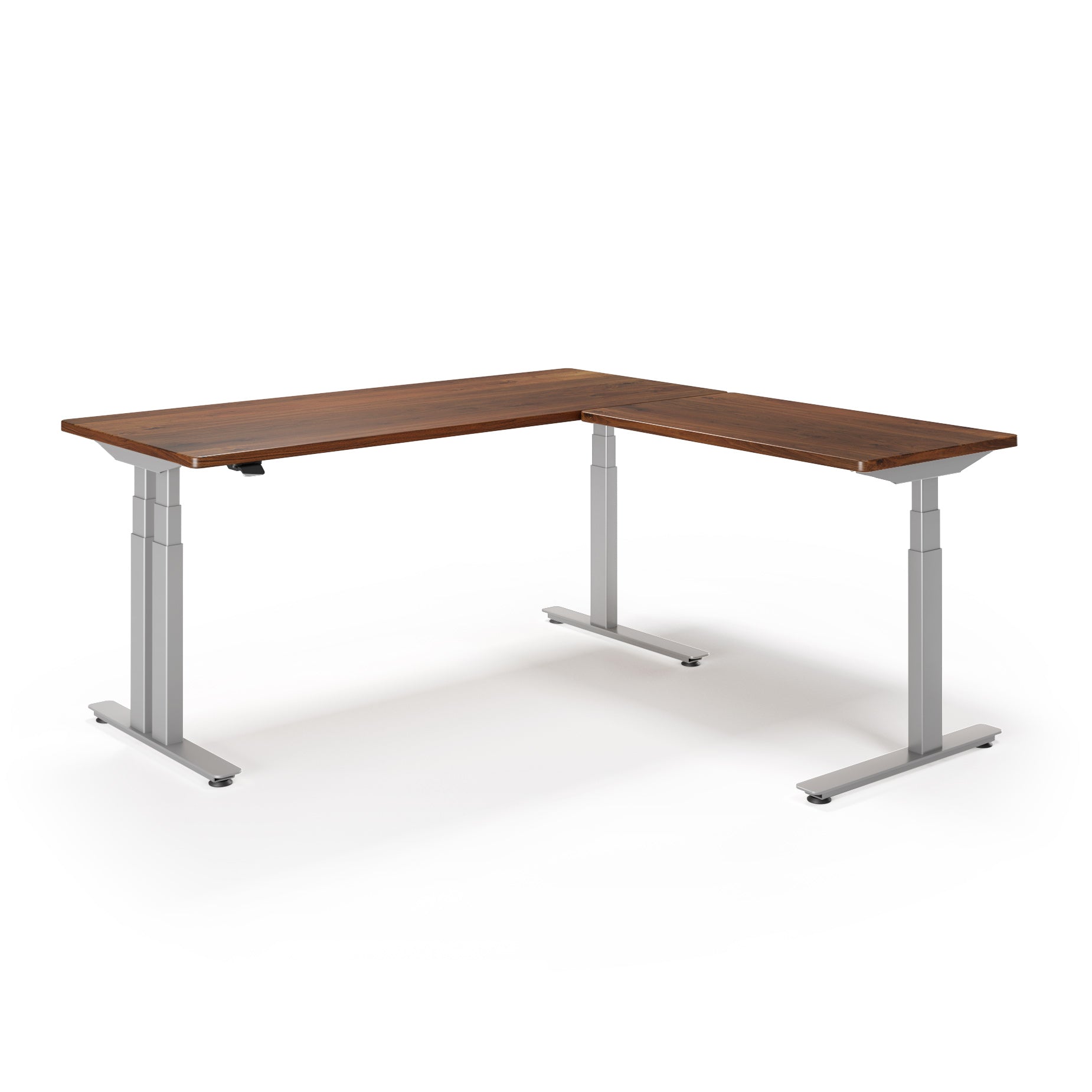 P1 ELITE PLUS L-Shaped Standing Desk with Solid Wood Desktop