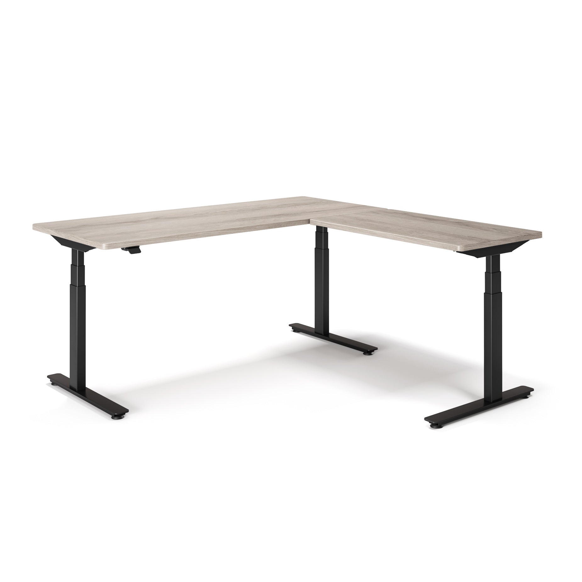 P1 ELITE L-Shaped Standing Desk with 3D Laminate Desktop