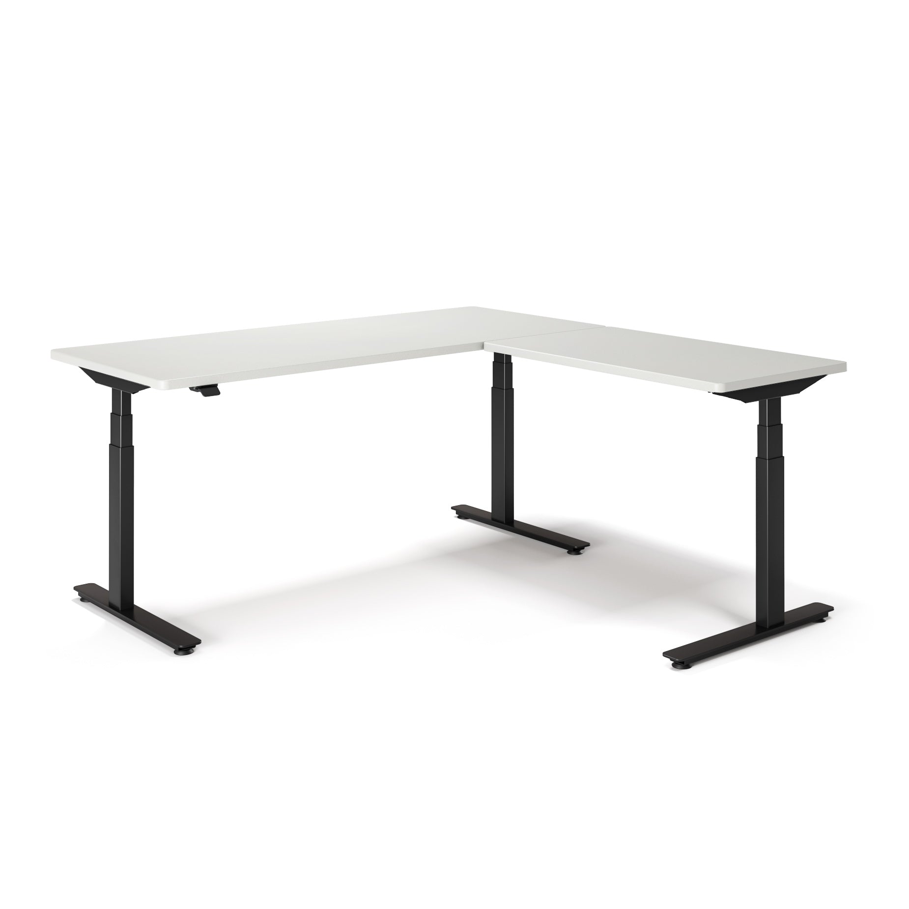 P1 ELITE L-Shaped Standing Desk with 3D Laminate Desktop