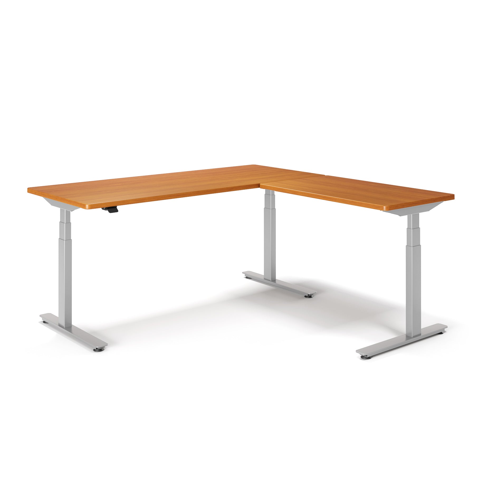 P1 ELITE L-Shaped Standing Desk with 3D Laminate Desktop