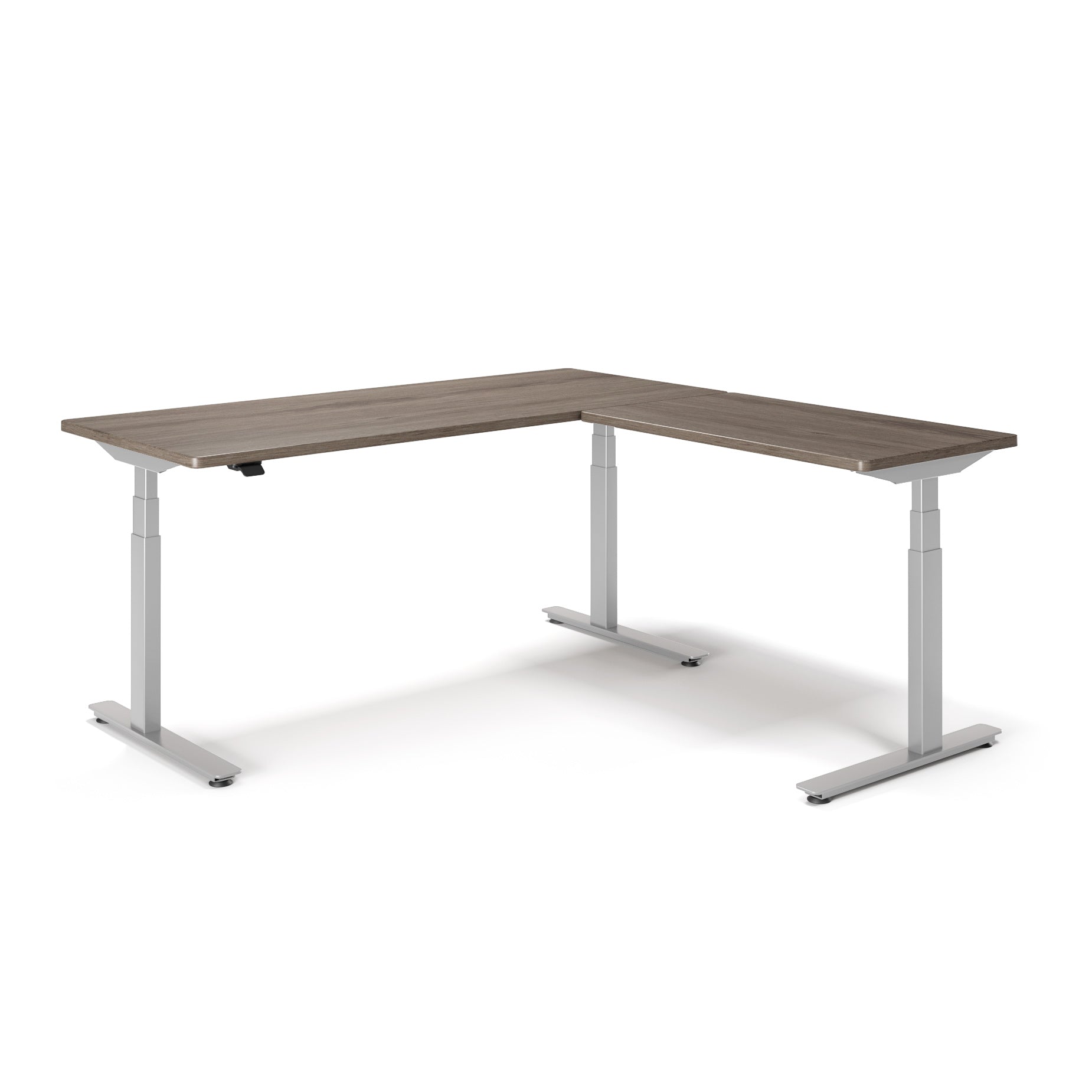P1 ELITE L-Shaped Standing Desk with 3D Laminate Desktop
