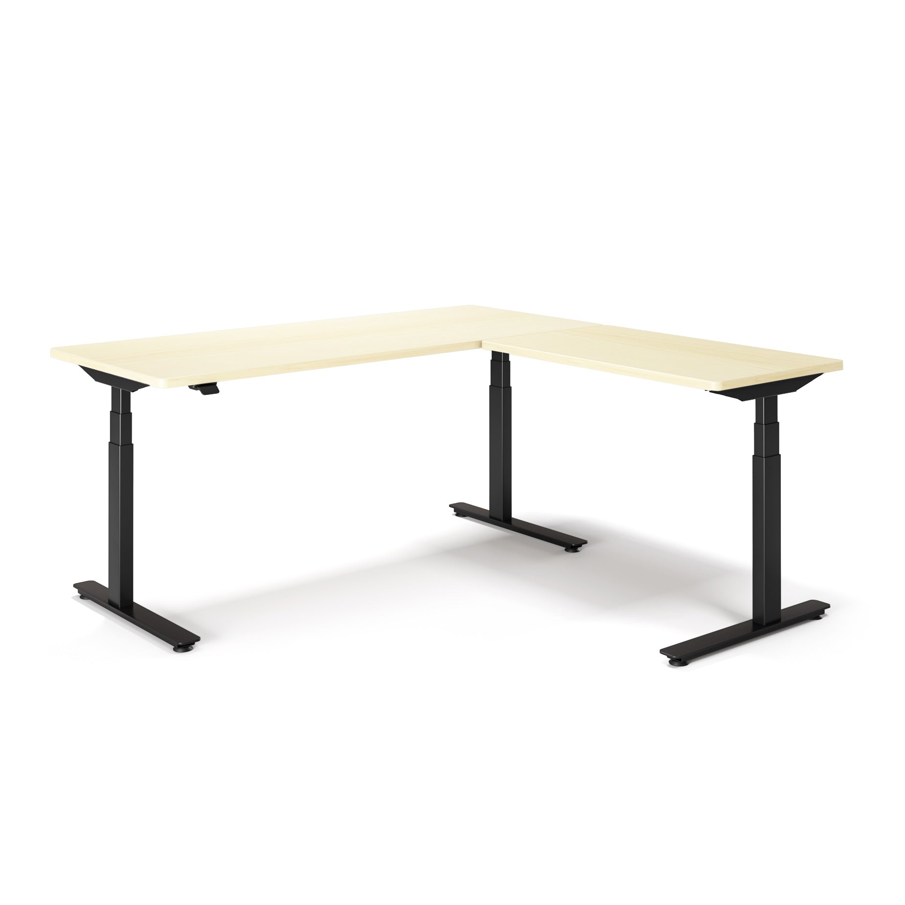 P1 ELITE L-Shaped Standing Desk with 3D Laminate Desktop
