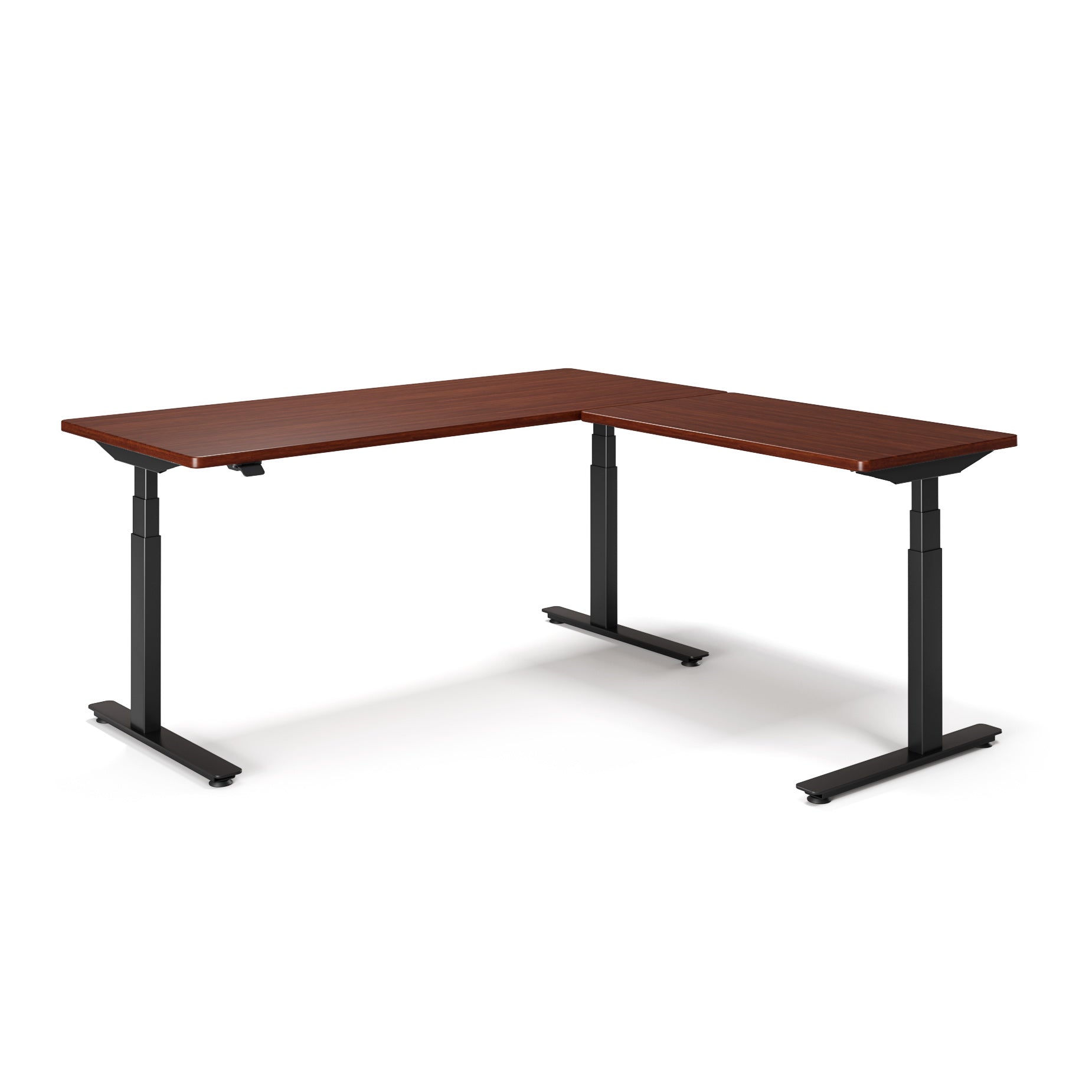 P1 ELITE L-Shaped Standing Desk with 3D Laminate Desktop