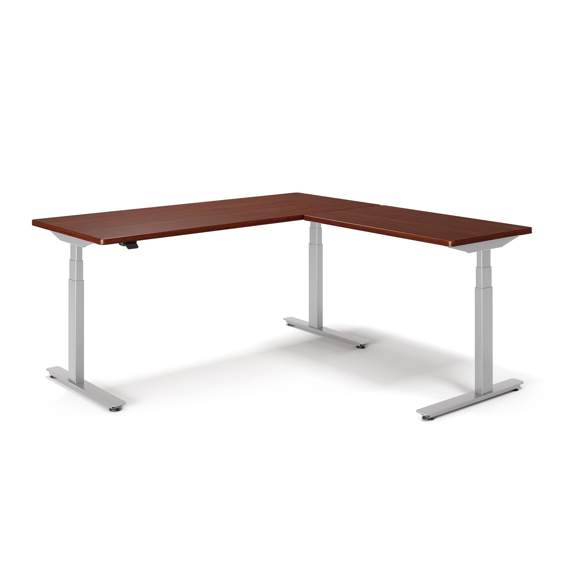 P1 ELITE L-Shaped Standing Desk with 3D Laminate Desktop