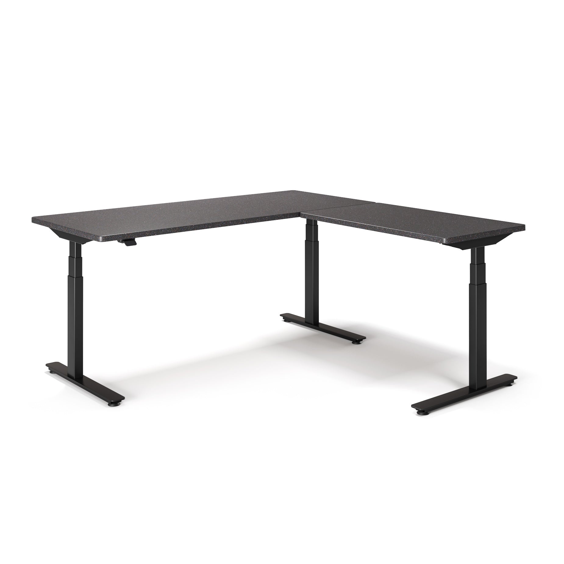 P1 ELITE L-Shaped Standing Desk with 3D Laminate Desktop