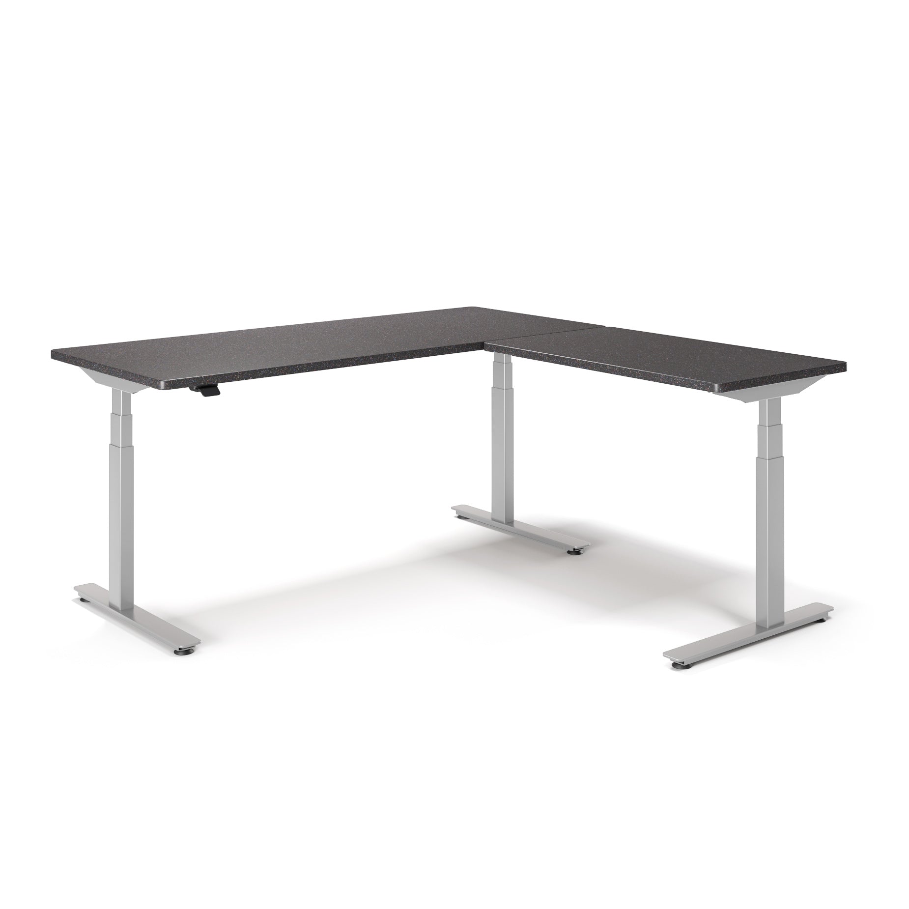 P1 ELITE L-Shaped Standing Desk with 3D Laminate Desktop