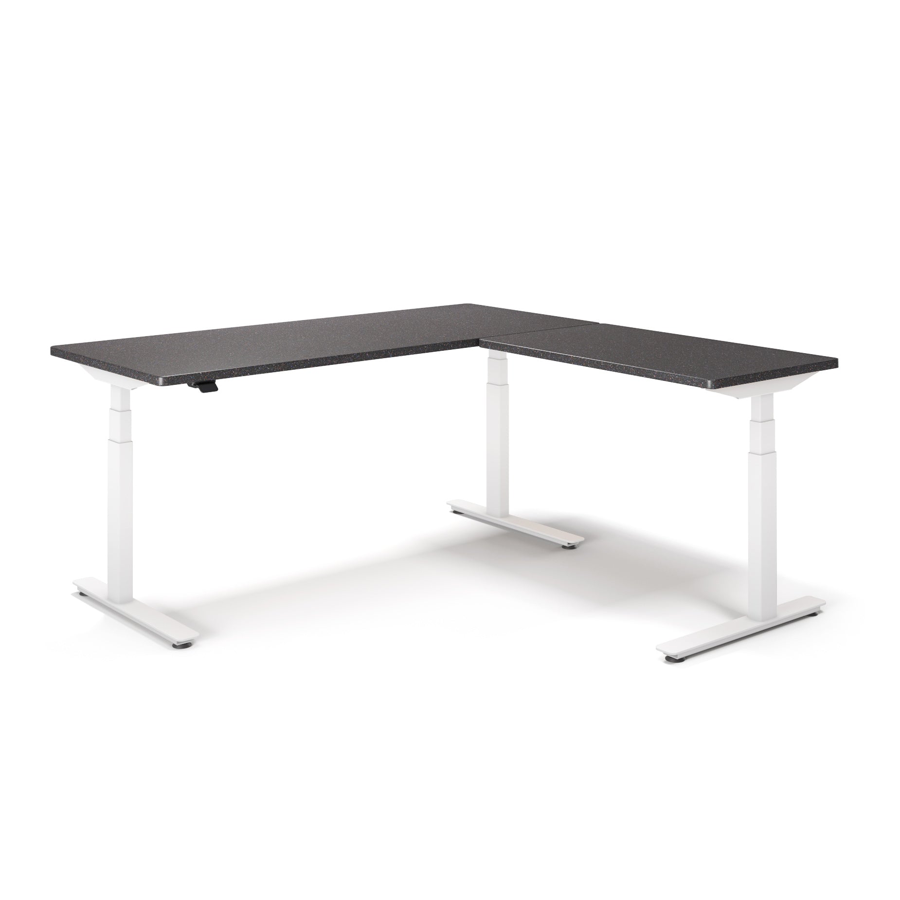 P1 ELITE L-Shaped Standing Desk with 3D Laminate Desktop