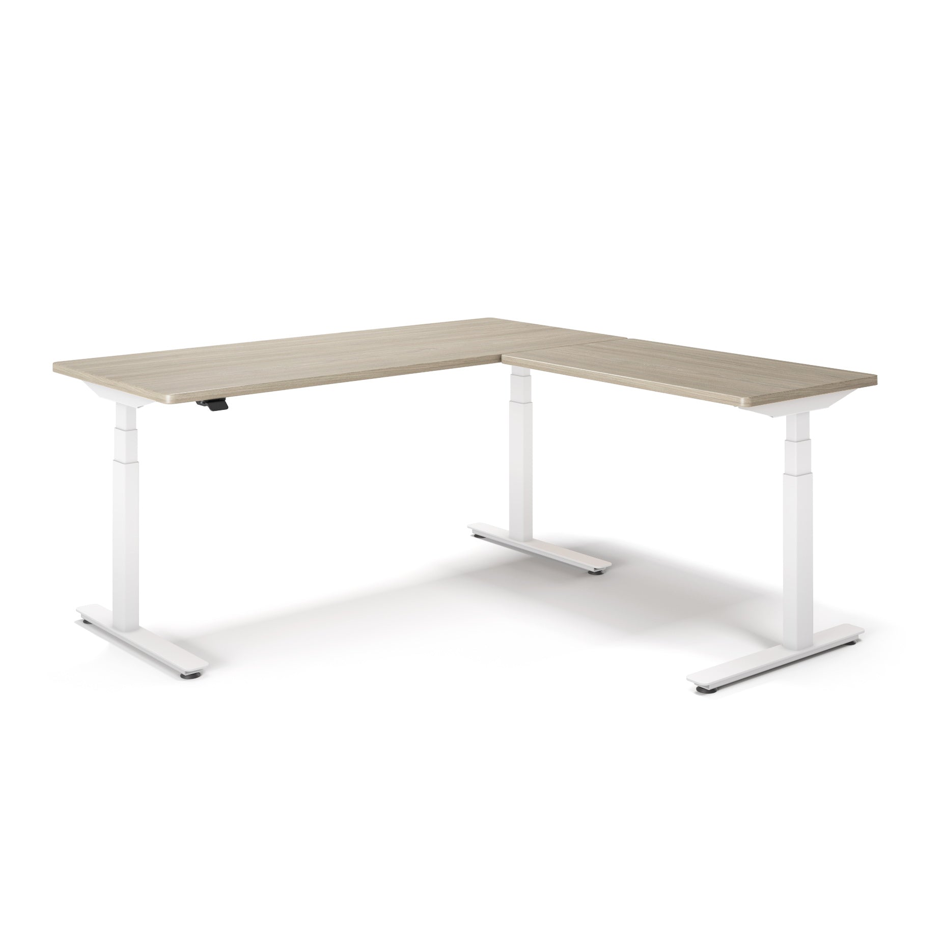 P1 ELITE L-Shaped Standing Desk with 3D Laminate Desktop