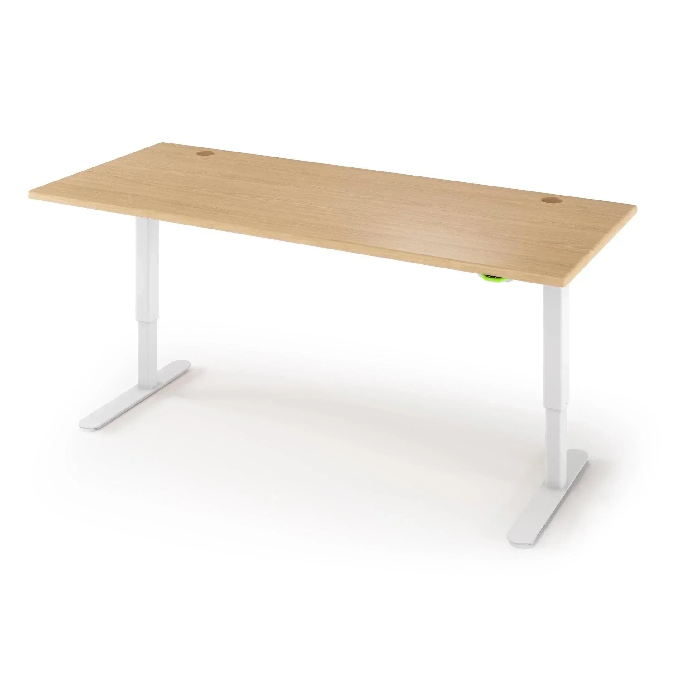 Jaxson Standing Desk in 3D Laminate 30x71-Almond Cherry-Single Stage (26.9" - 45.9") Range-Alabaster White-iMovR