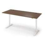 Jaxson Standing Desk in 3D Laminate 30x71-Bella Walnut-Single Stage (26.9" - 45.9") Range-Alabaster White-iMovR