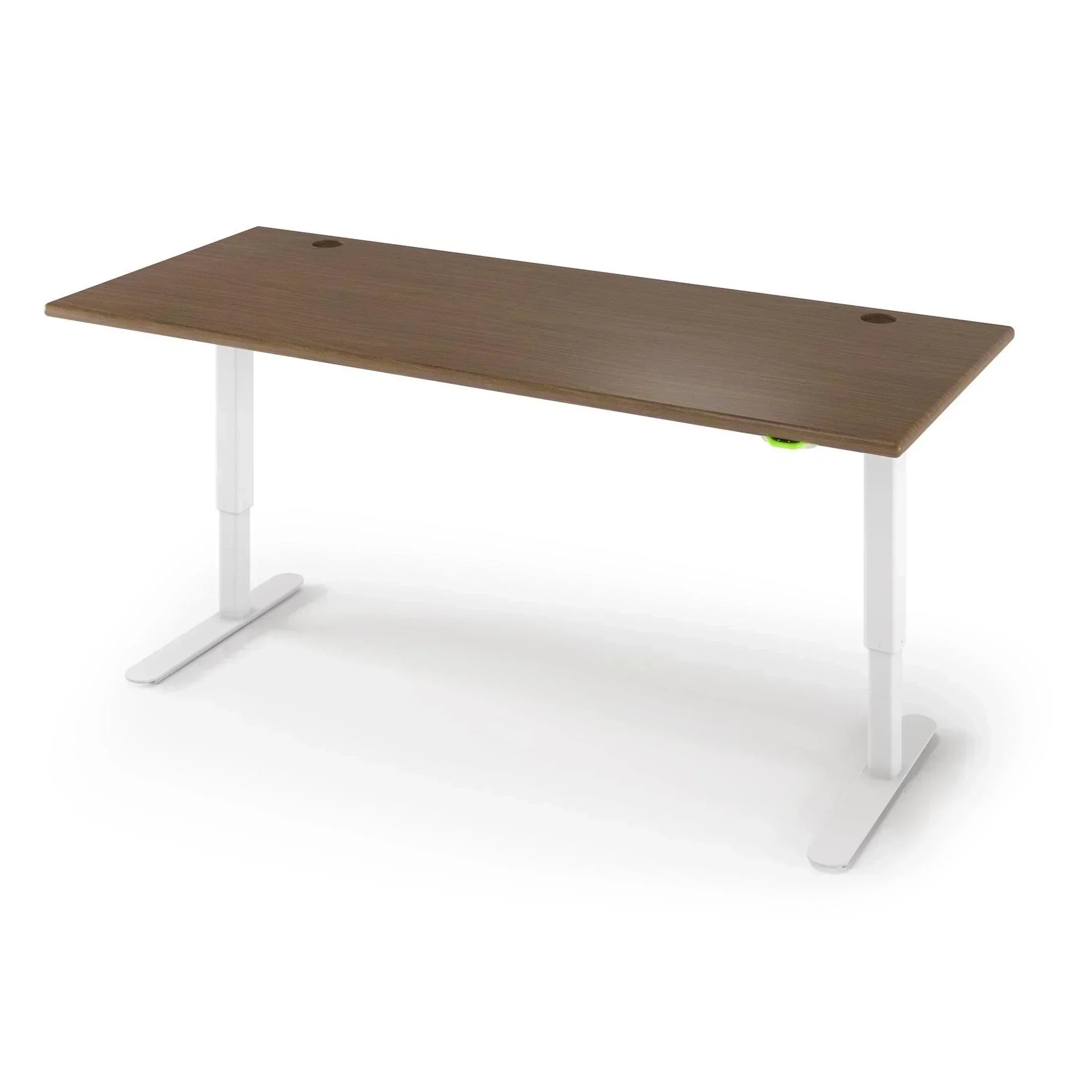 Jaxson Standing Desk in 3D Laminate 30x71-Bella Walnut-Single Stage (26.9" - 45.9") Range-Alabaster White-iMovR