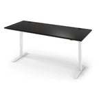 Jaxson Standing Desk in 3D Laminate 30x71-Black-Single Stage (26.9" - 45.9") Range-Alabaster White-iMovR