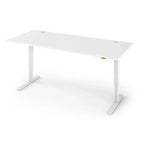 Jaxson Standing Desk in 3D Laminate 30x71-Designer White-Single Stage (26.9" - 45.9") Range-Alabaster White-iMovR