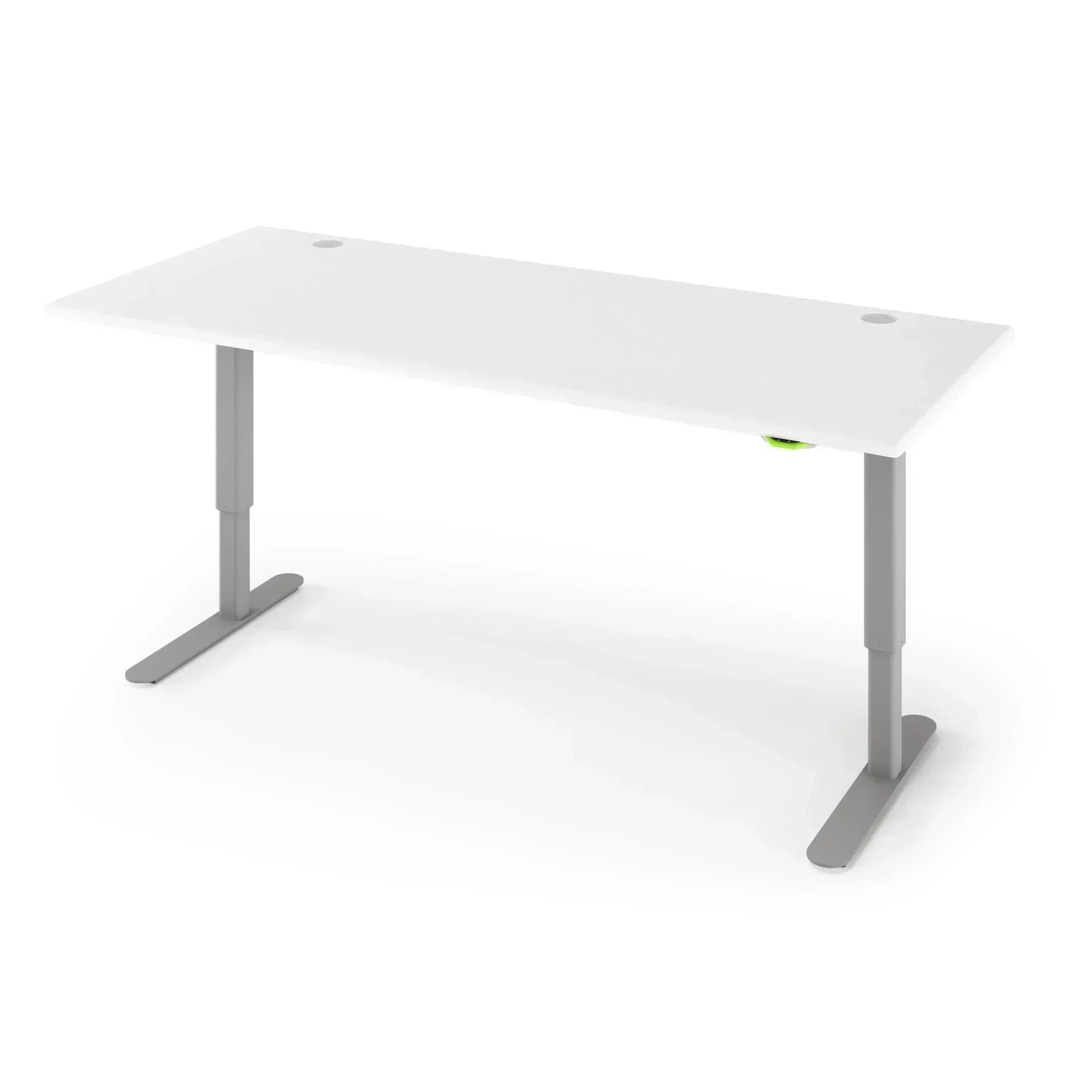 Jaxson Standing Desk in 3D Laminate 30x71-Designer White-Single Stage (26.9" - 45.9") Range-Starlight Silver-iMovR