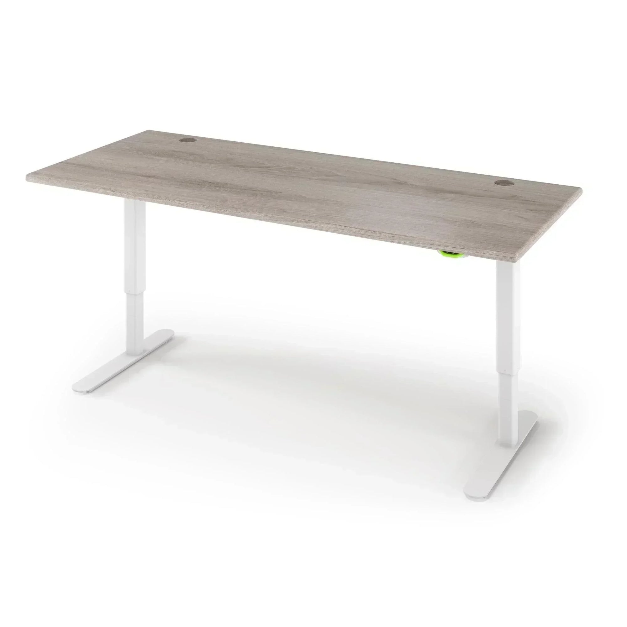 Jaxson Standing Desk in 3D Laminate 30x71-Driftwood-Single Stage (26.9" - 45.9") Range-Alabaster White-iMovR