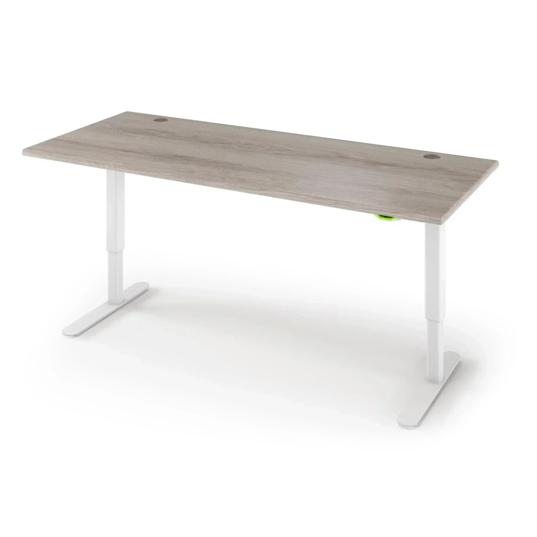 Jaxson Standing Desk in 3D Laminate 30x71-Driftwood-Single Stage (26.9" - 45.9") Range-Alabaster White-iMovR