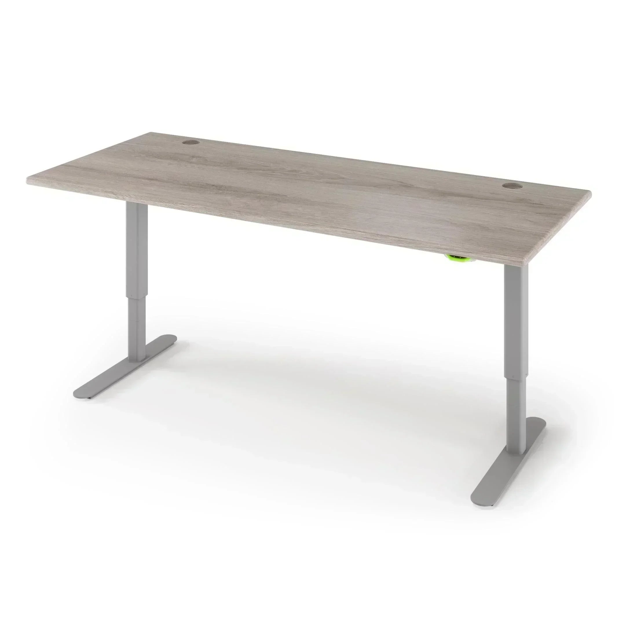 Jaxson Standing Desk in 3D Laminate 30x71-Driftwood-Single Stage (26.9" - 45.9") Range-Starlight Silver-iMovR