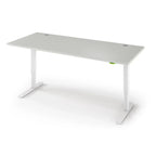 Jaxson Standing Desk in 3D Laminate 30x71-Fashion Gray-Single Stage (26.9" - 45.9") Range-Alabaster White-iMovR
