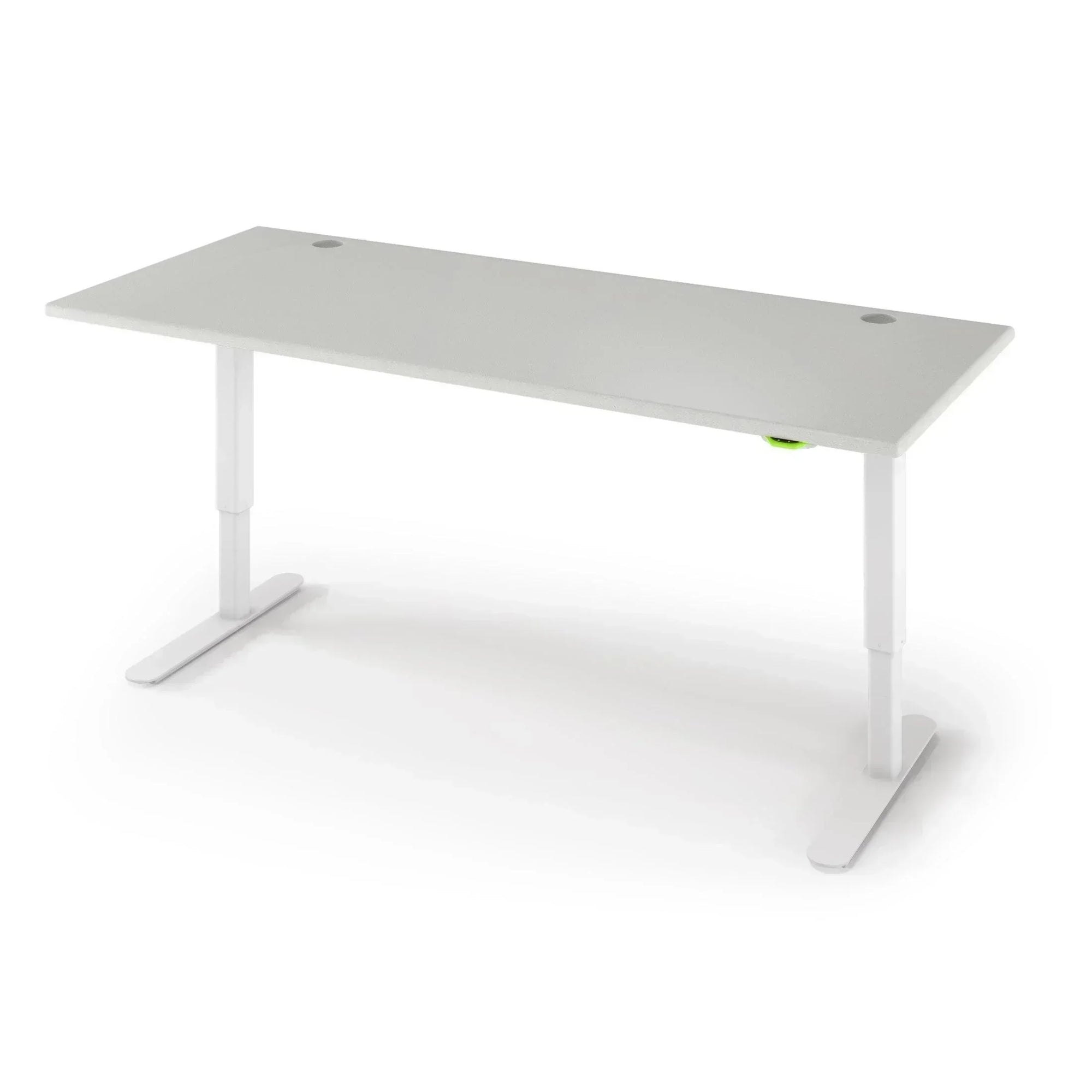 Jaxson Standing Desk in 3D Laminate 30x71-Fashion Gray-Single Stage (26.9" - 45.9") Range-Alabaster White-iMovR