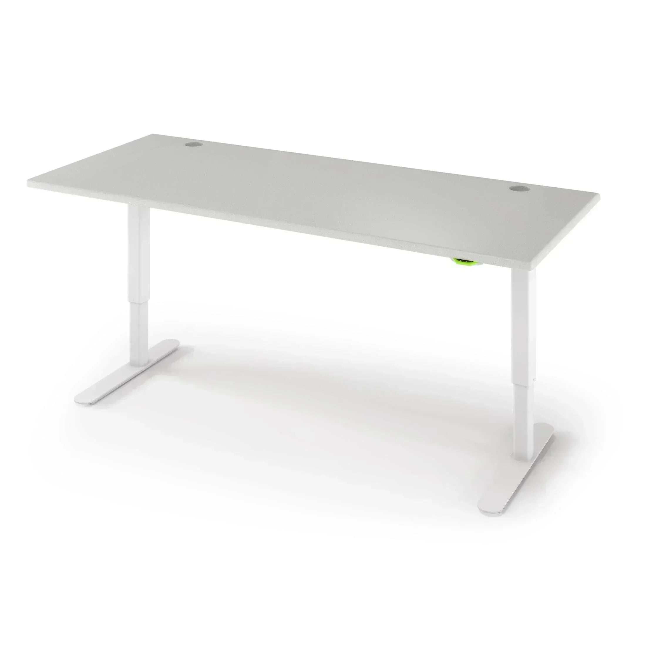 Jaxson Standing Desk in 3D Laminate 30x71-Fashion Gray-Single Stage (26.9" - 45.9") Range-Alabaster White-iMovR