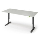 Jaxson Standing Desk in 3D Laminate 30x71-Fashion Gray-Single Stage (26.9" - 45.9") Range-Basalt Black-iMovR