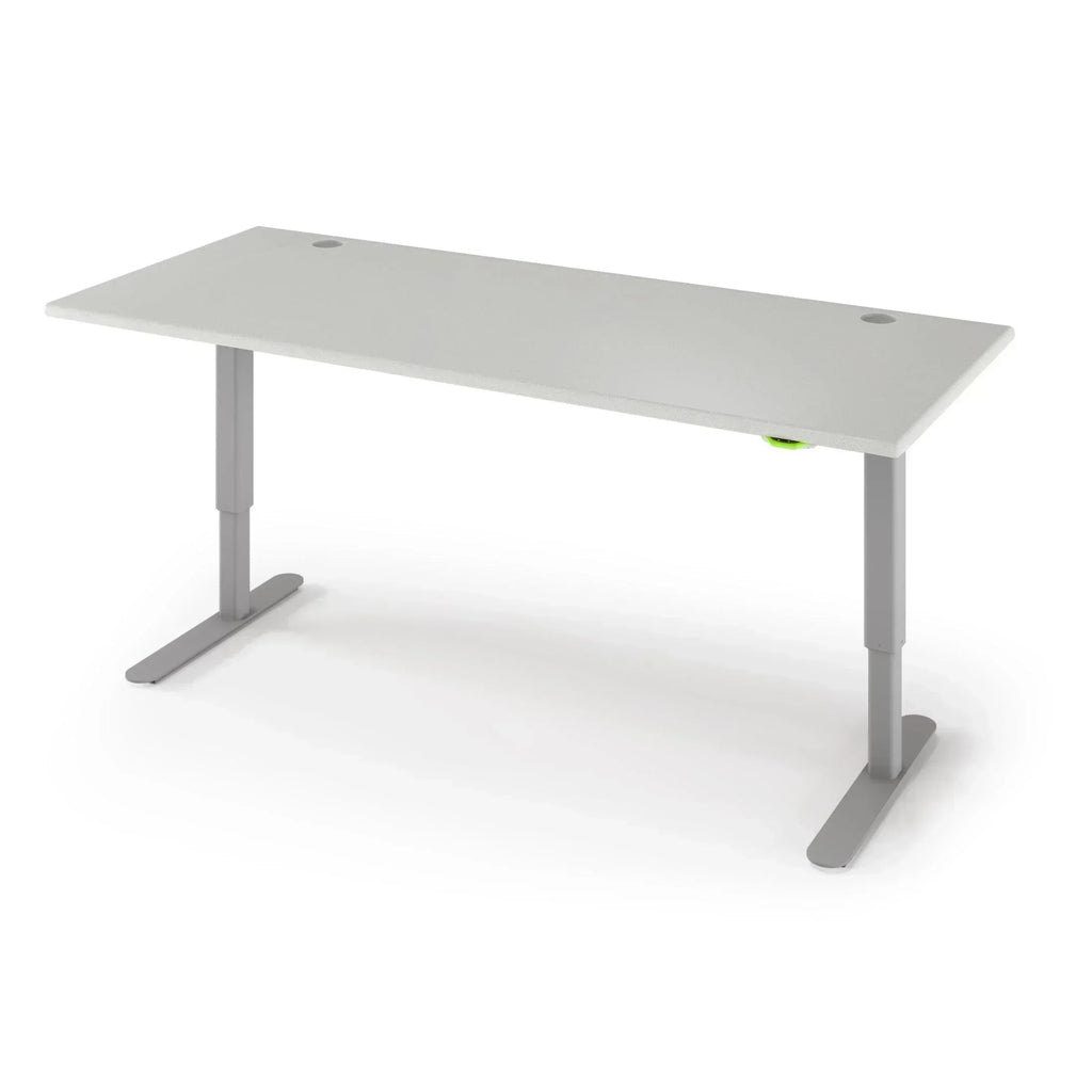 Jaxson Standing Desk in 3D Laminate 30x71-Fashion Gray-Single Stage (26.9" - 45.9") Range-Starlight Silver-iMovR