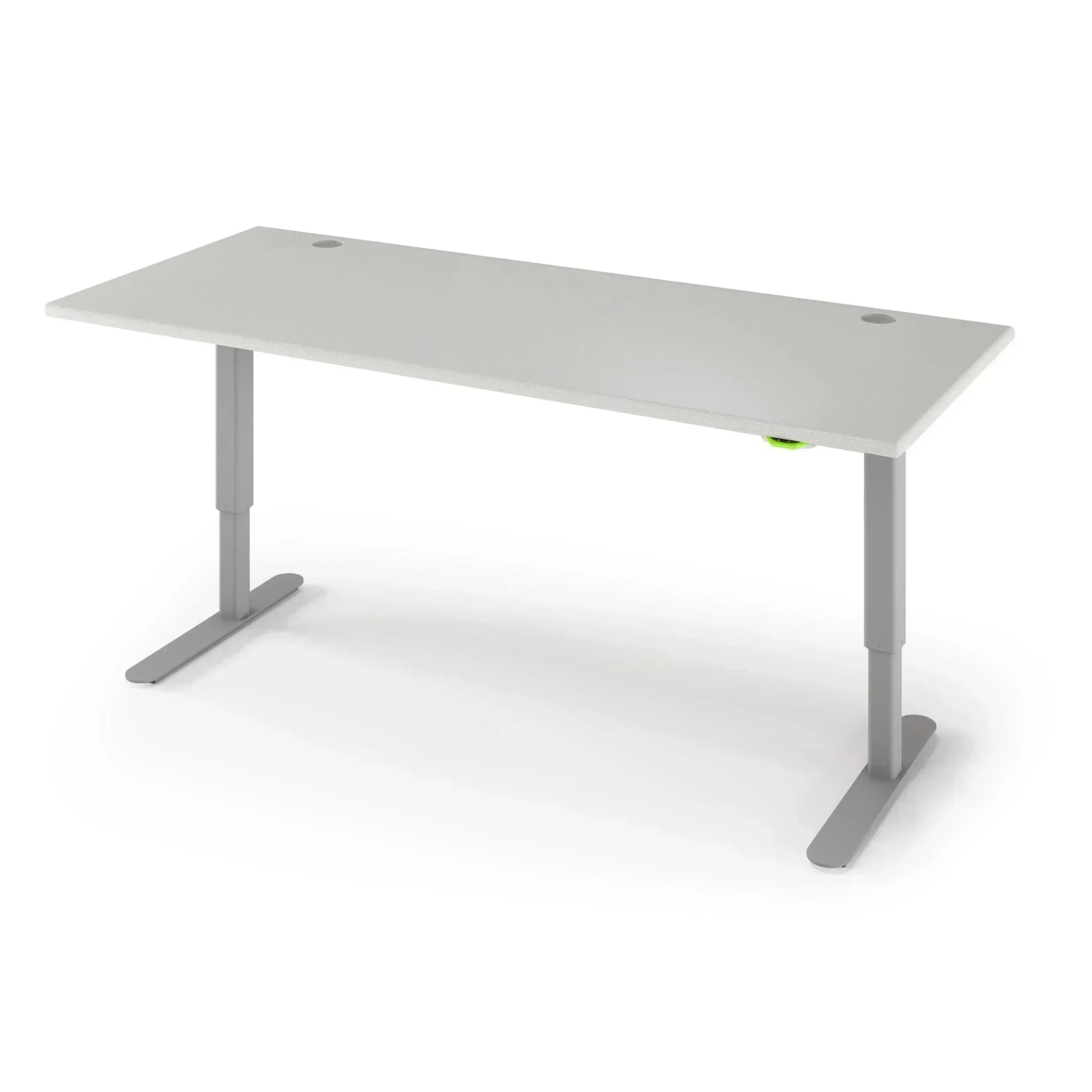 Jaxson Standing Desk in 3D Laminate 30x71-Fashion Gray-Single Stage (26.9" - 45.9") Range-Starlight Silver-iMovR