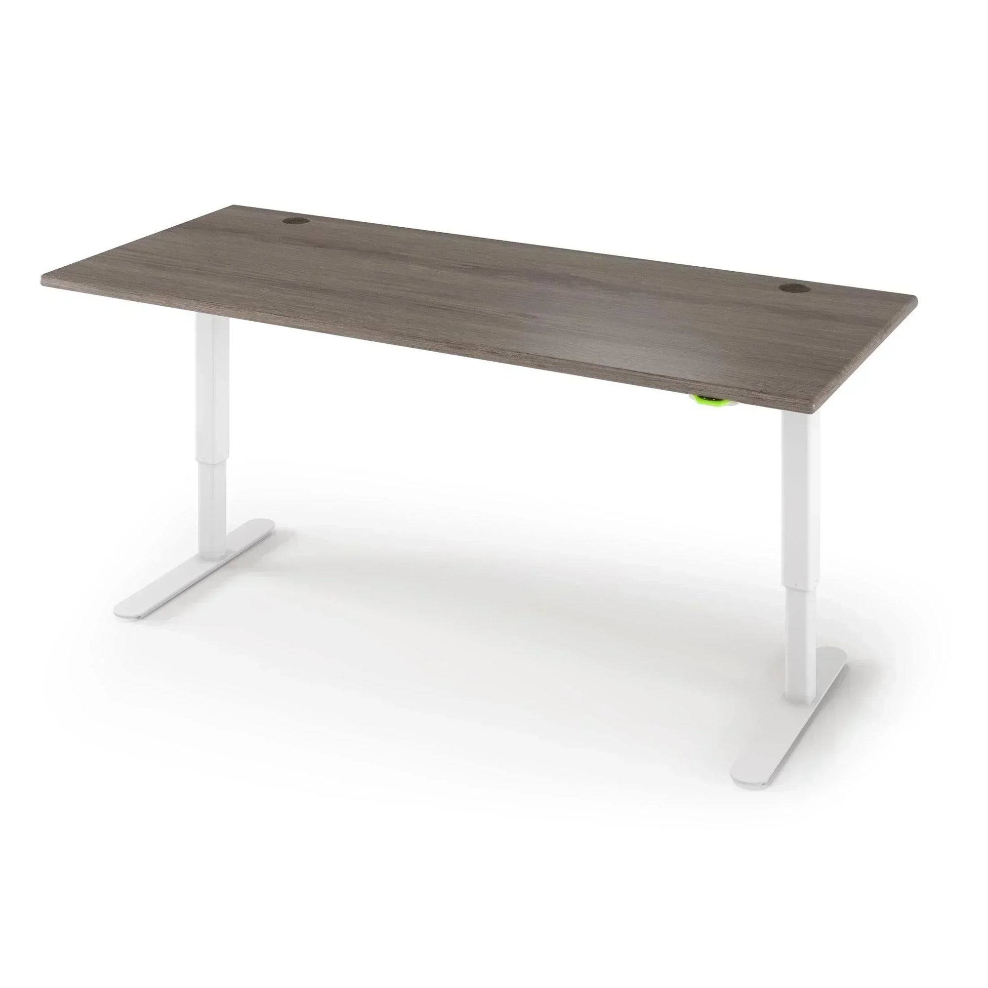 Jaxson Standing Desk in 3D Laminate 30x71-Ironwood-Single Stage (26.9" - 45.9") Range-Alabaster White-iMovR