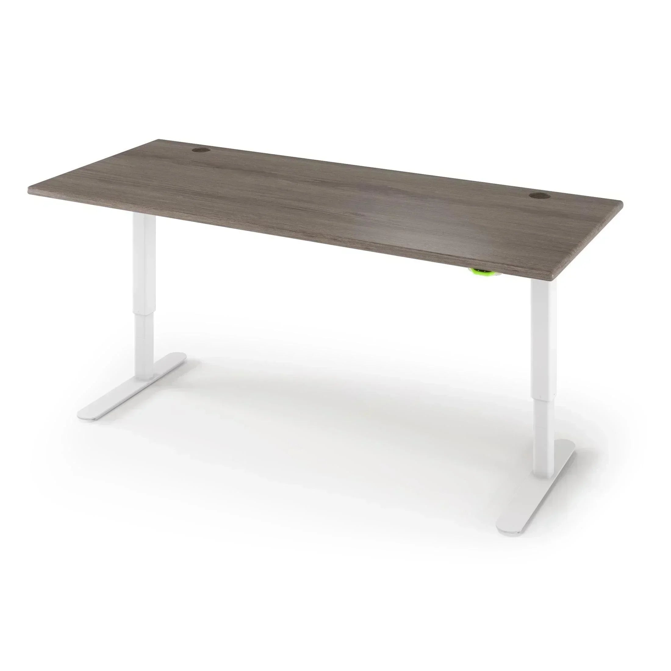 Jaxson Standing Desk in 3D Laminate 30x71-Ironwood-Single Stage (26.9" - 45.9") Range-Alabaster White-iMovR