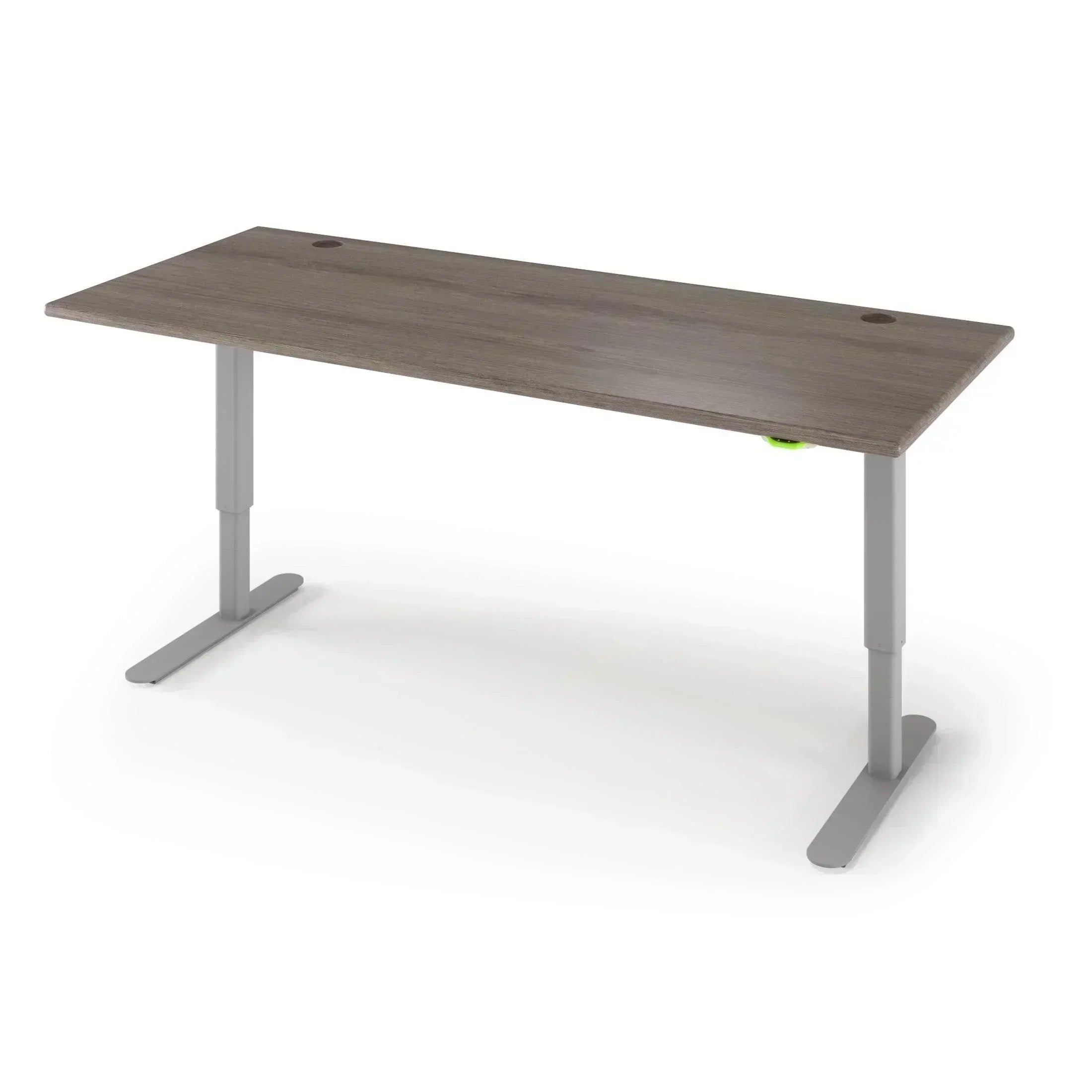 Jaxson Standing Desk in 3D Laminate 30x71-Ironwood-Single Stage (26.9" - 45.9") Range-Starlight Silver-iMovR