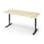 Jaxson Standing Desk in 3D Laminate 30x71-Light Maple-Single Stage (26.9" - 45.9") Range-Basalt Black-iMovR