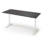 Jaxson Standing Desk in 3D Laminate 30x71-Shark Gray-Single Stage (26.9" - 45.9") Range-Alabaster White-iMovR