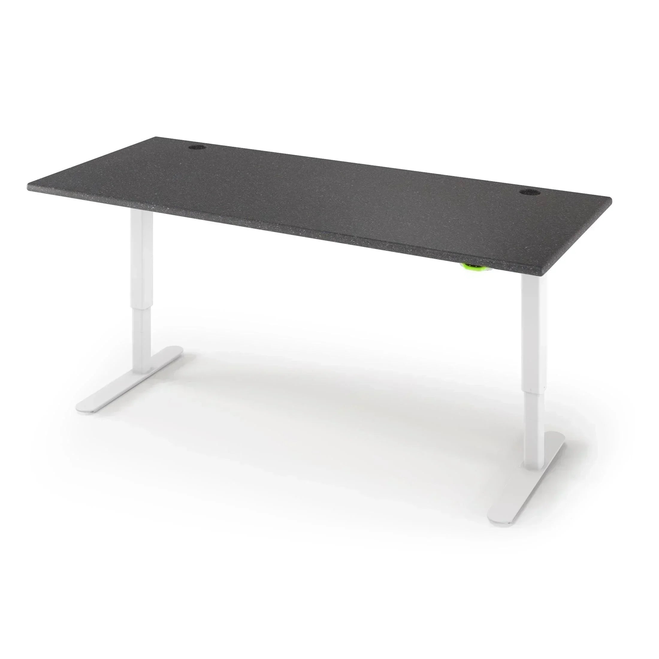 Jaxson Standing Desk in 3D Laminate 30x71-Shark Gray-Single Stage (26.9" - 45.9") Range-Alabaster White-iMovR