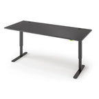 Jaxson Standing Desk in 3D Laminate 30x71-Shark Gray-Single Stage (26.9" - 45.9") Range-Basalt Black-iMovR