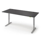 Jaxson Standing Desk in 3D Laminate 30x71-Shark Gray-Single Stage (26.9" - 45.9") Range-Starlight Silver-iMovR