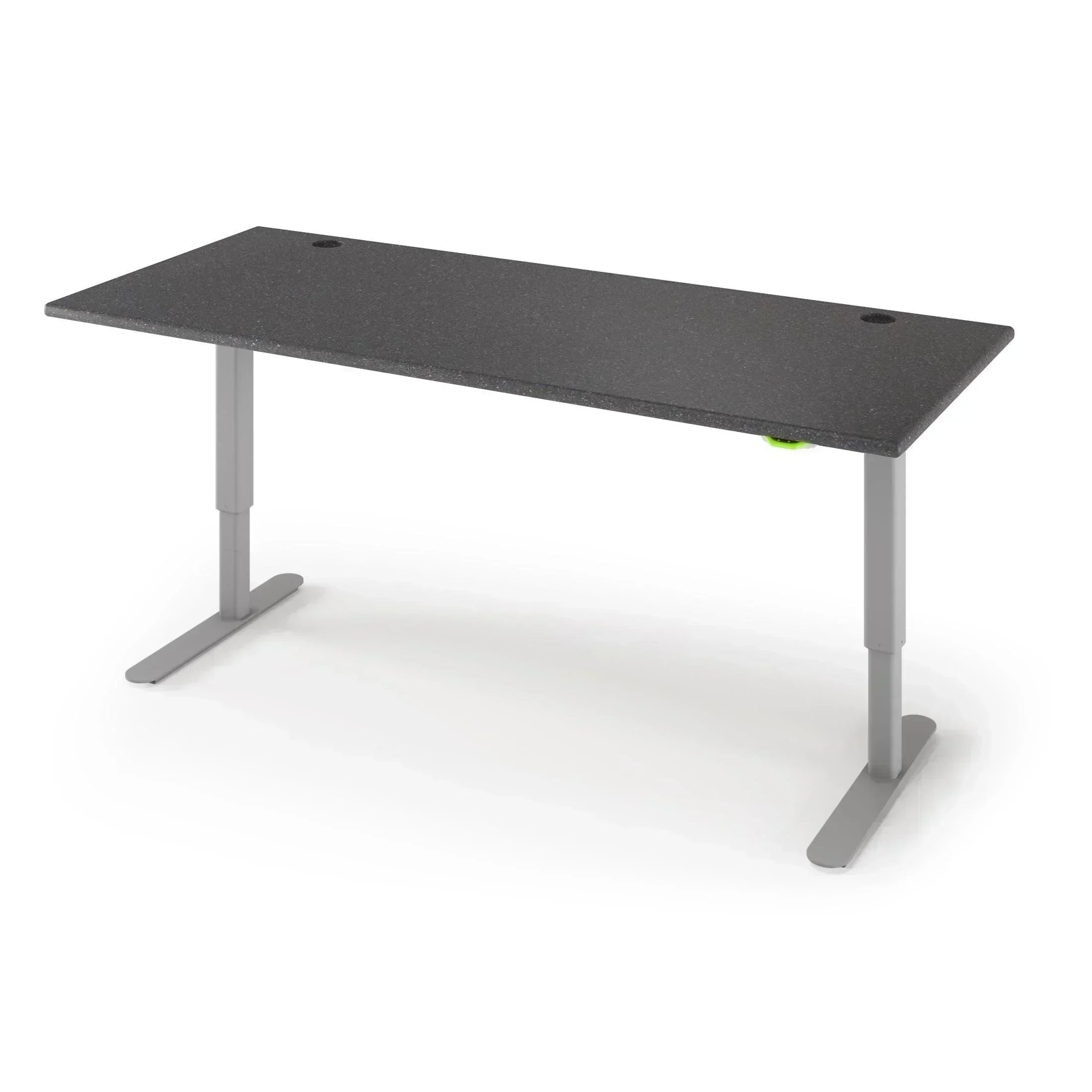 Jaxson Standing Desk in 3D Laminate 30x71-Shark Gray-Single Stage (26.9" - 45.9") Range-Starlight Silver-iMovR