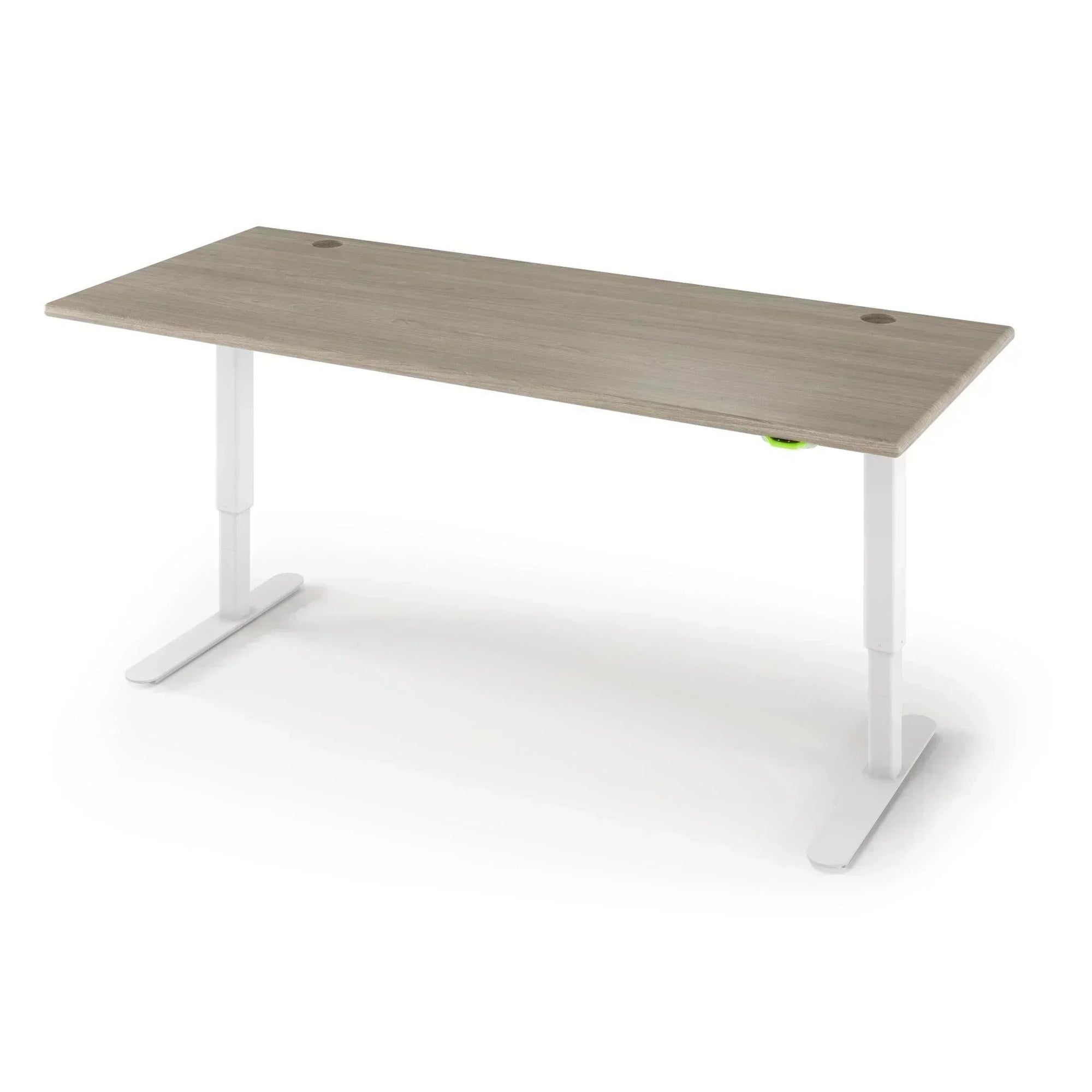 Jaxson Standing Desk in 3D Laminate 30x71-Swiss Elm-Single Stage (26.9" - 45.9") Range-Alabaster White-iMovR