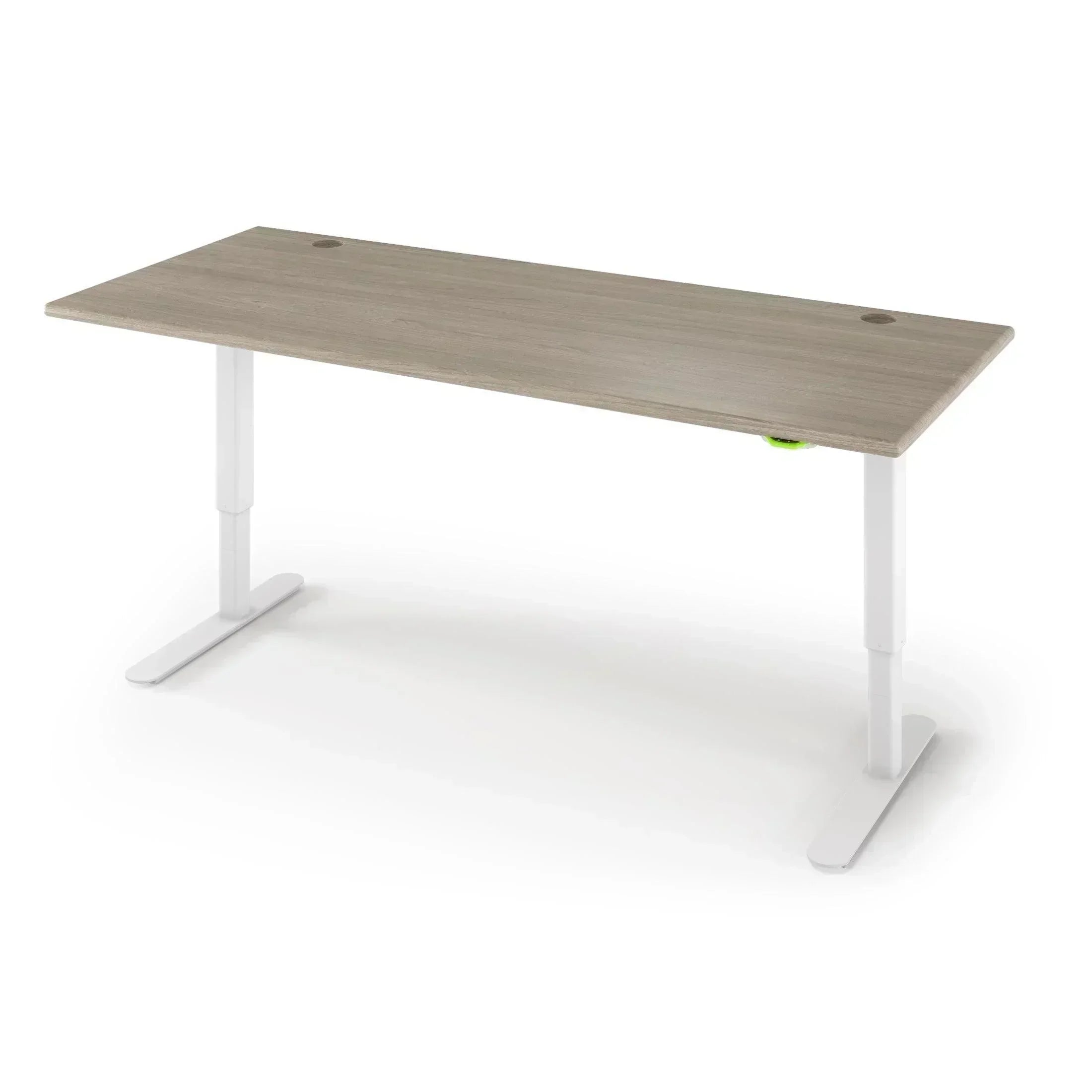 Jaxson Standing Desk in 3D Laminate 30x71-Swiss Elm-Single Stage (26.9" - 45.9") Range-Alabaster White-iMovR