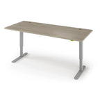 Jaxson Standing Desk in 3D Laminate 30x71-Swiss Elm-Single Stage (26.9" - 45.9") Range-Starlight Silver-iMovR