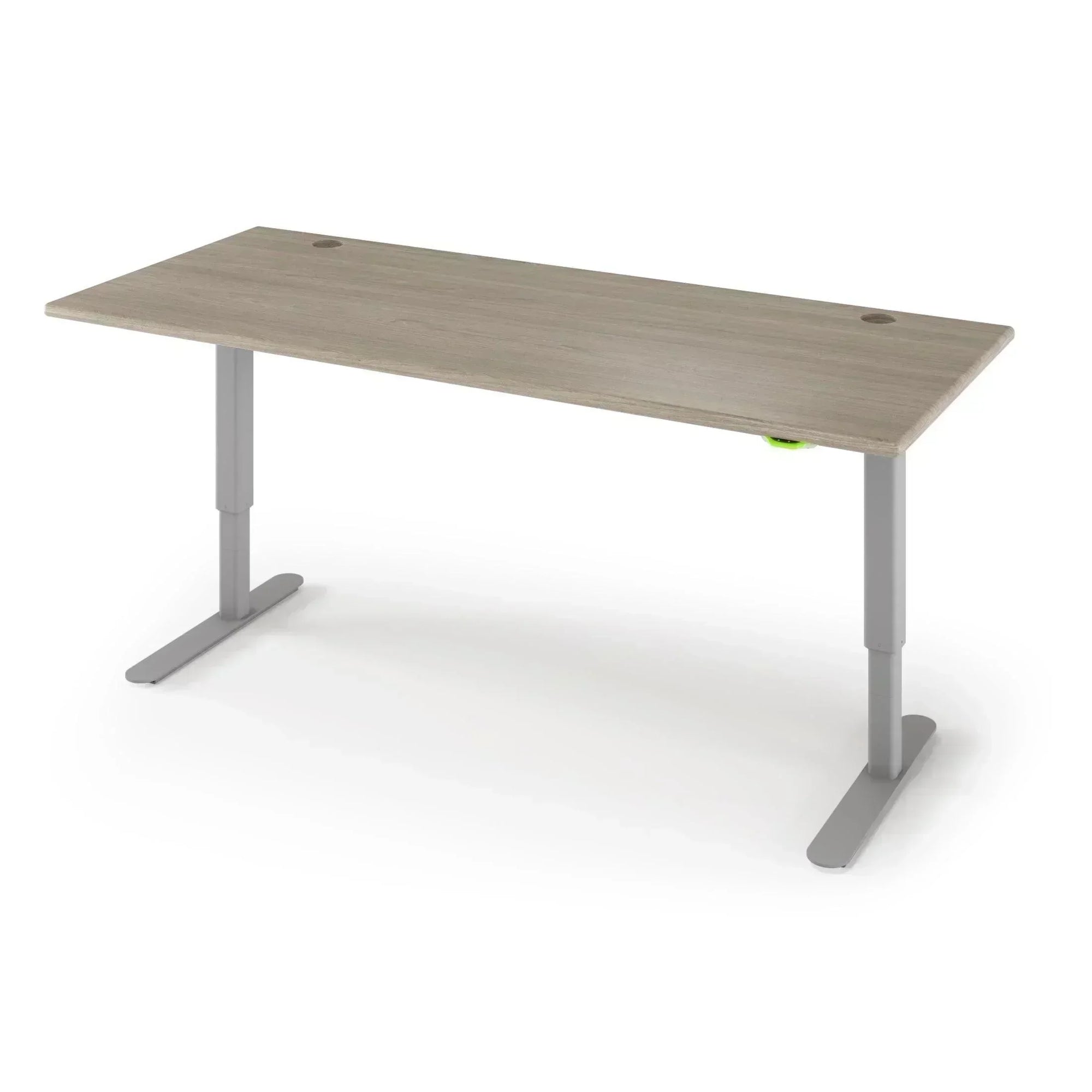 Jaxson Standing Desk in 3D Laminate 30x71-Swiss Elm-Single Stage (26.9" - 45.9") Range-Starlight Silver-iMovR