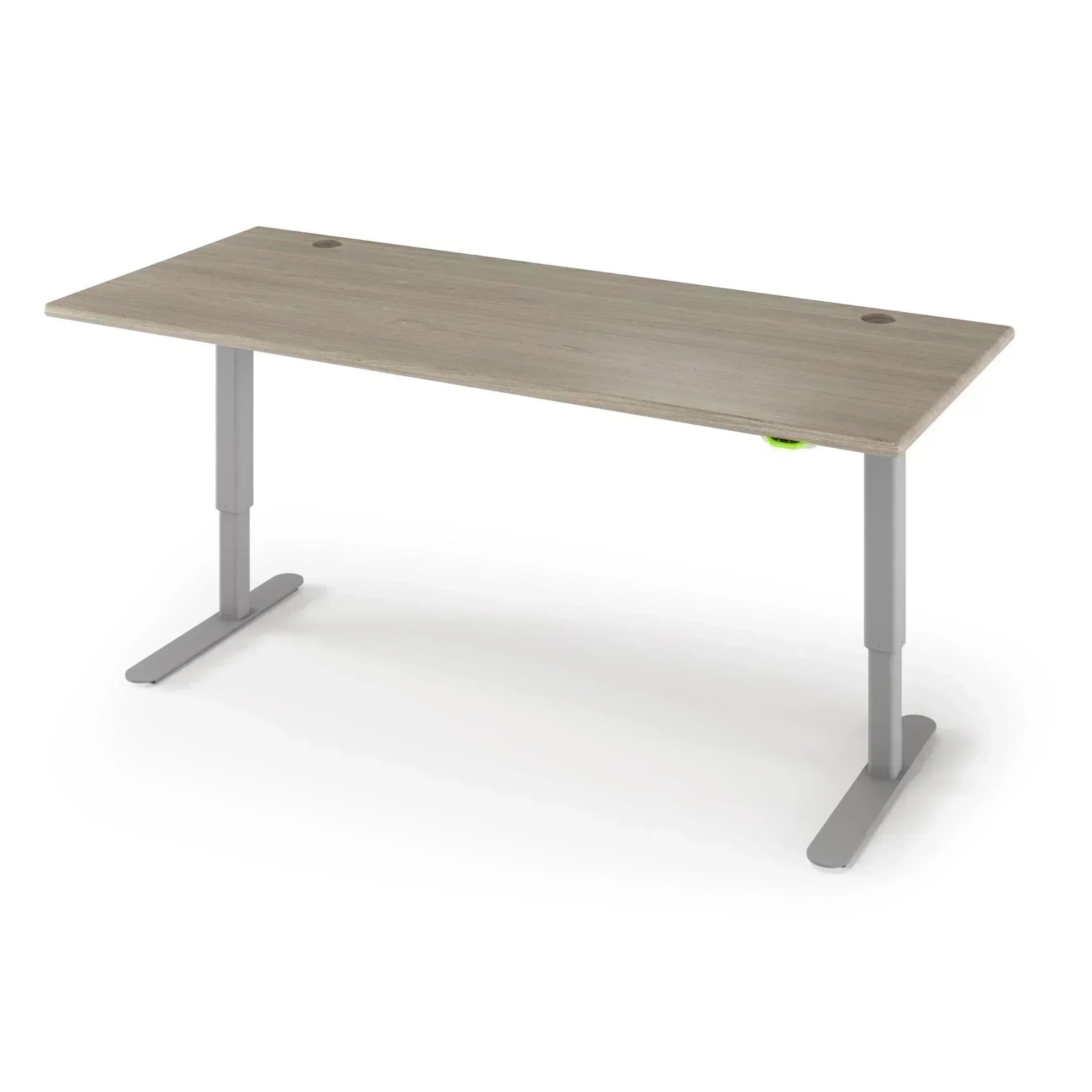 Jaxson Standing Desk in 3D Laminate 30x71-Swiss Elm-Single Stage (26.9" - 45.9") Range-Starlight Silver-iMovR