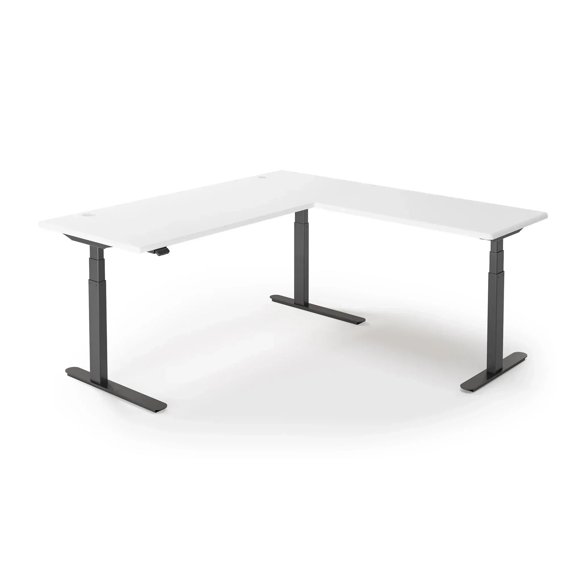Lander Standing L-Desk in 3D Laminate 30x65 Main