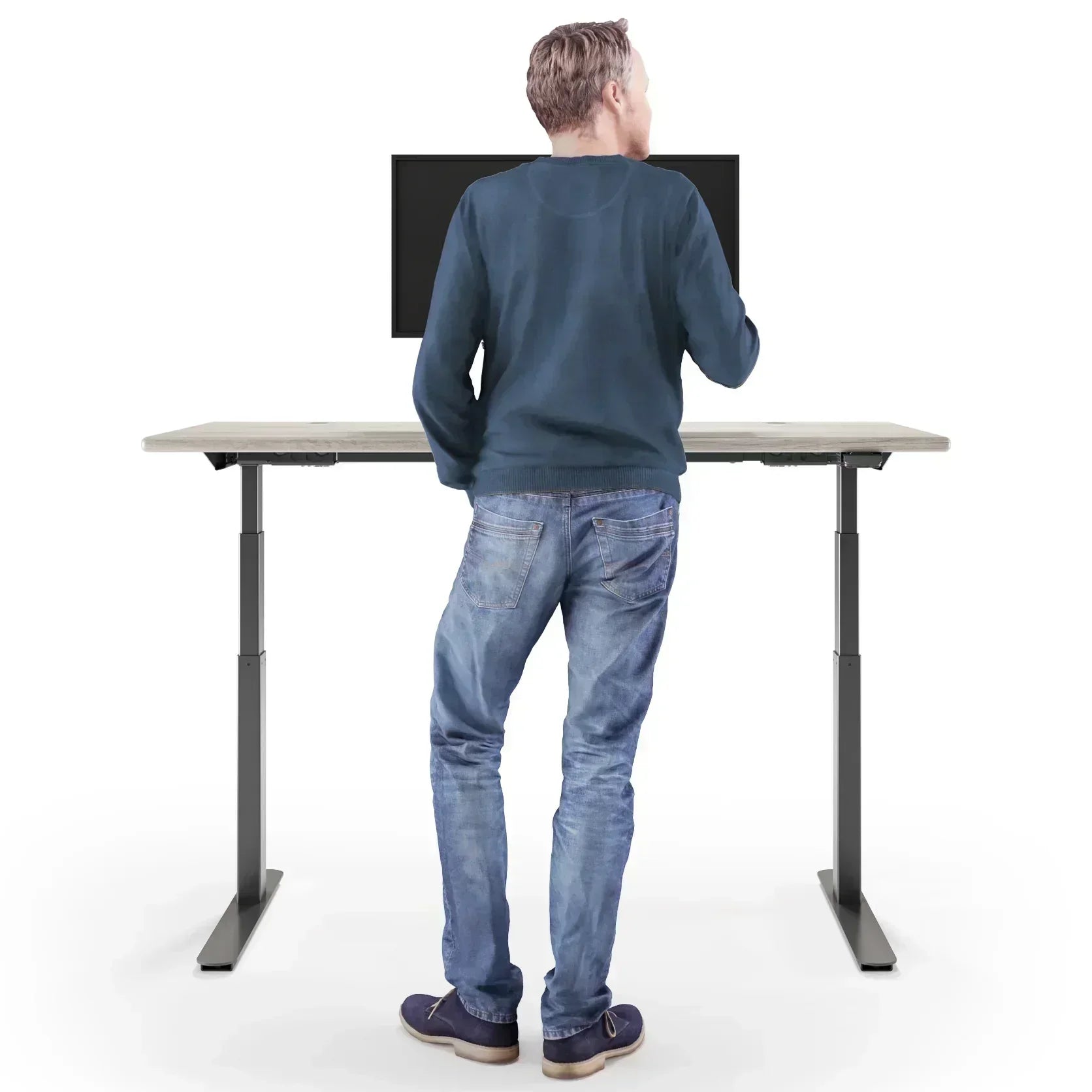 Lander Standing Desk in 3D Laminate 30x65-iMovR