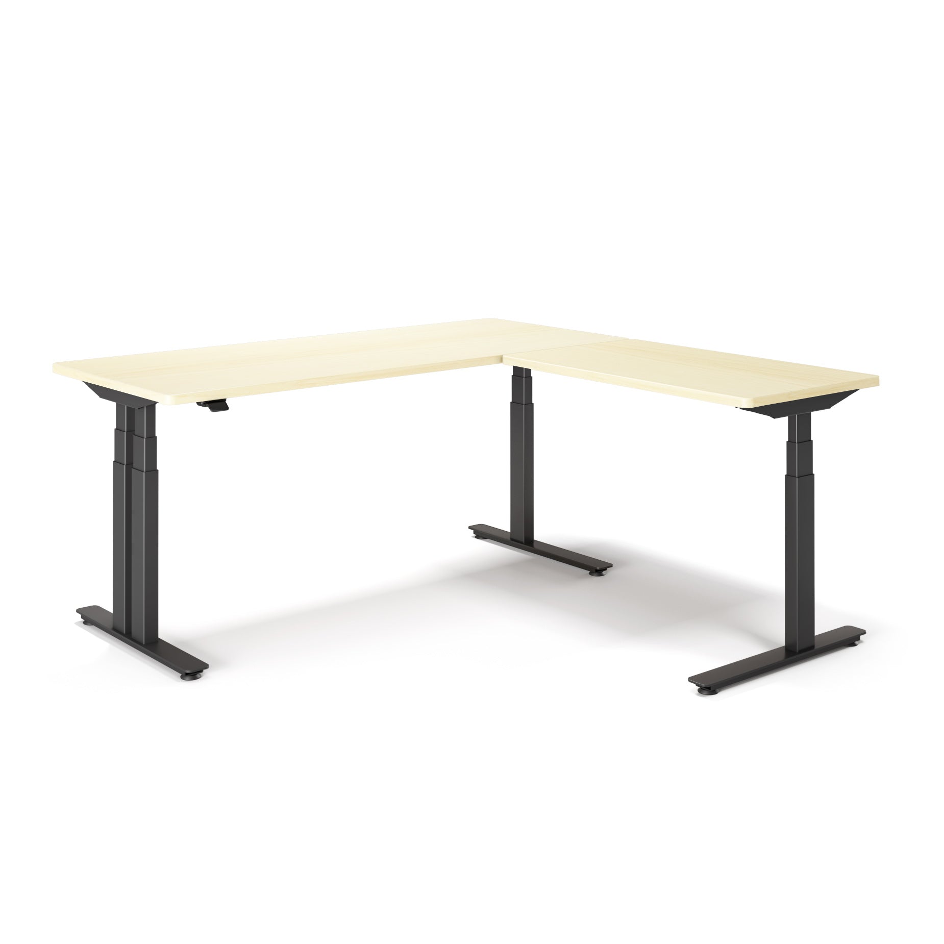 P1 ELITE PLUS L-Shaped Standing Desk with 3D Laminate Desktop