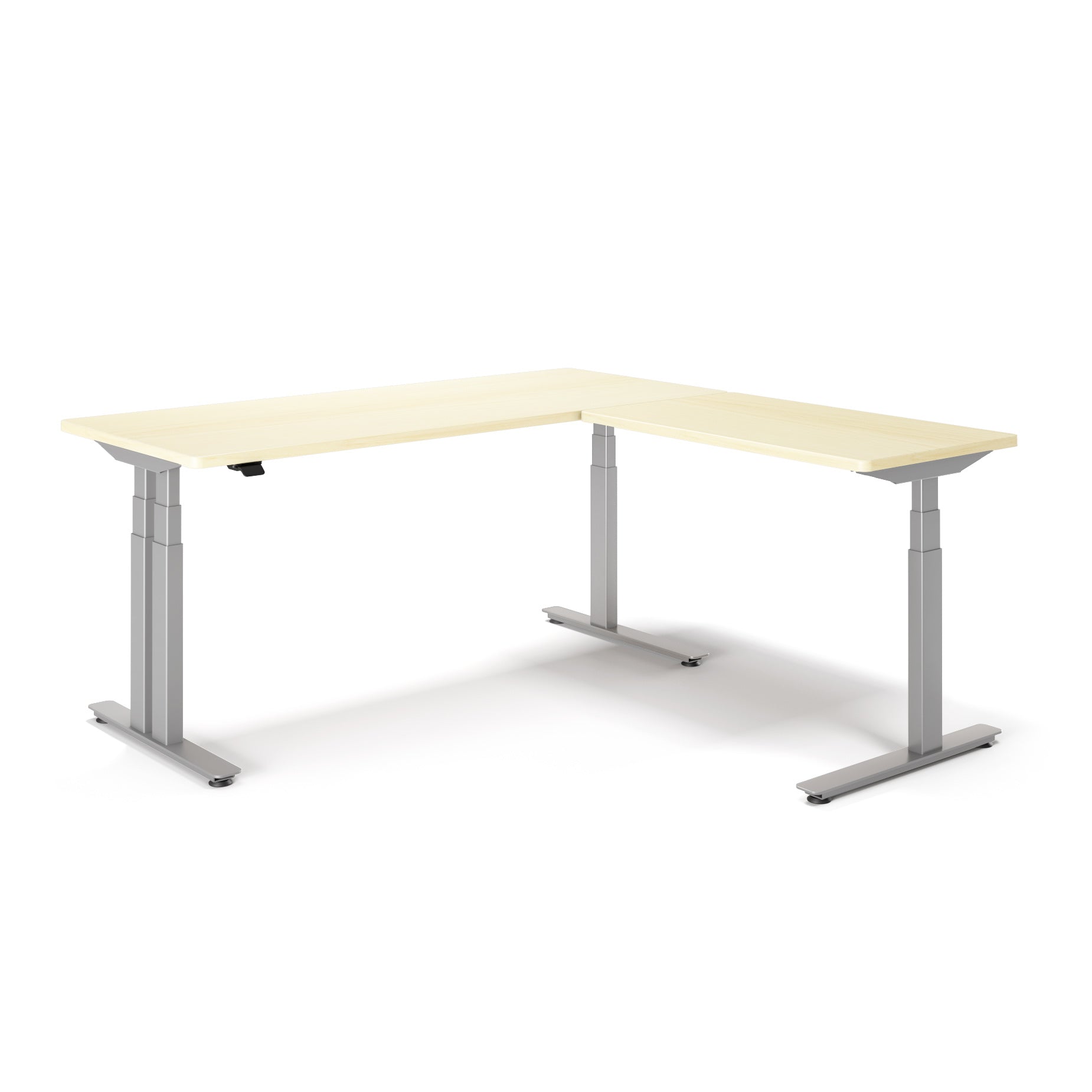 P1 ELITE PLUS L-Shaped Standing Desk with 3D Laminate Desktop