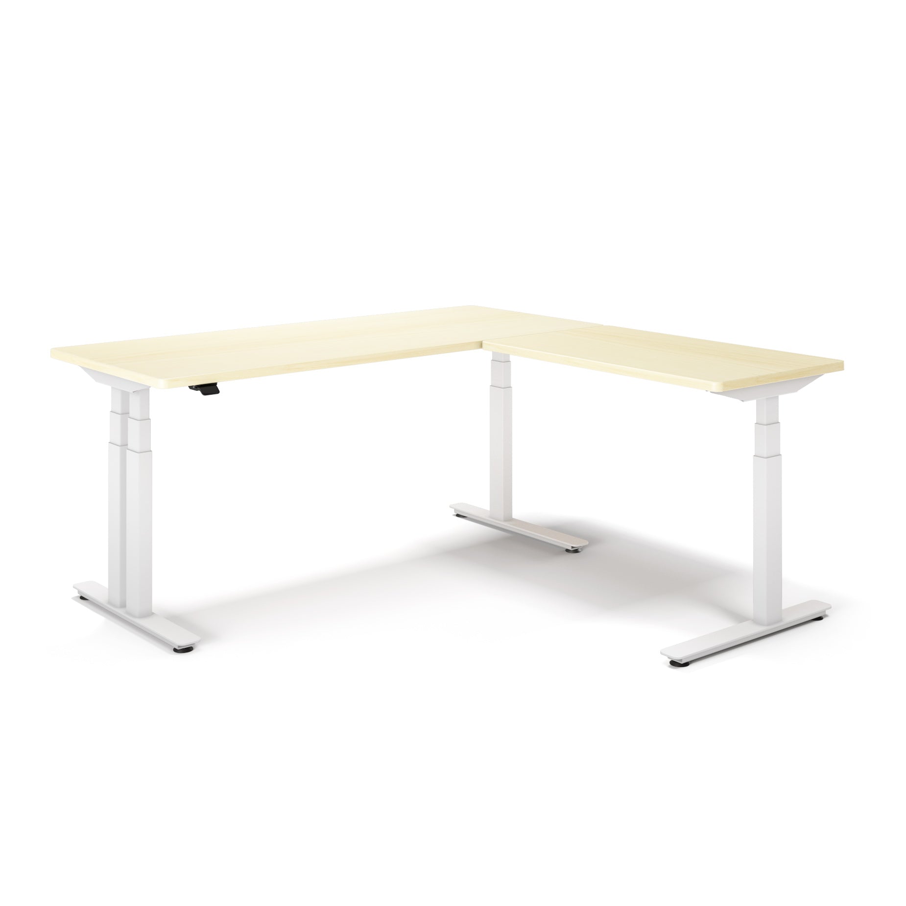 P1 ELITE PLUS L-Shaped Standing Desk with 3D Laminate Desktop