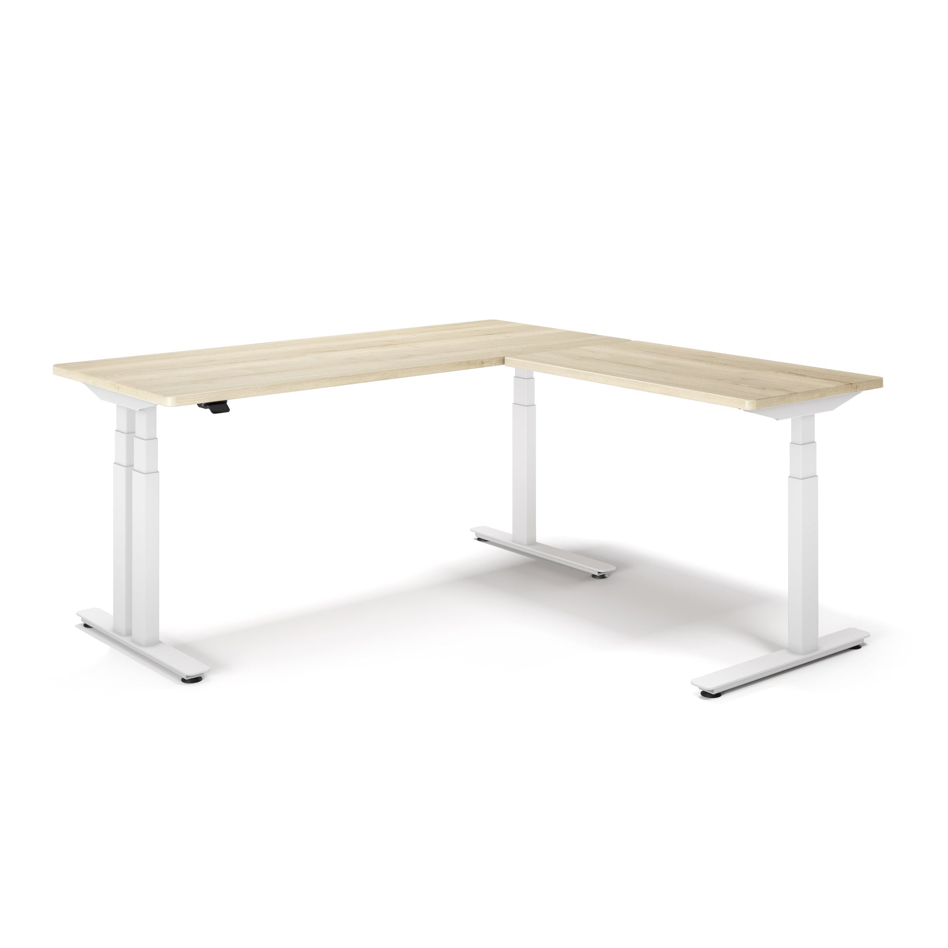 P1 ELITE PLUS L-Shaped Standing Desk with 3D Laminate Desktop