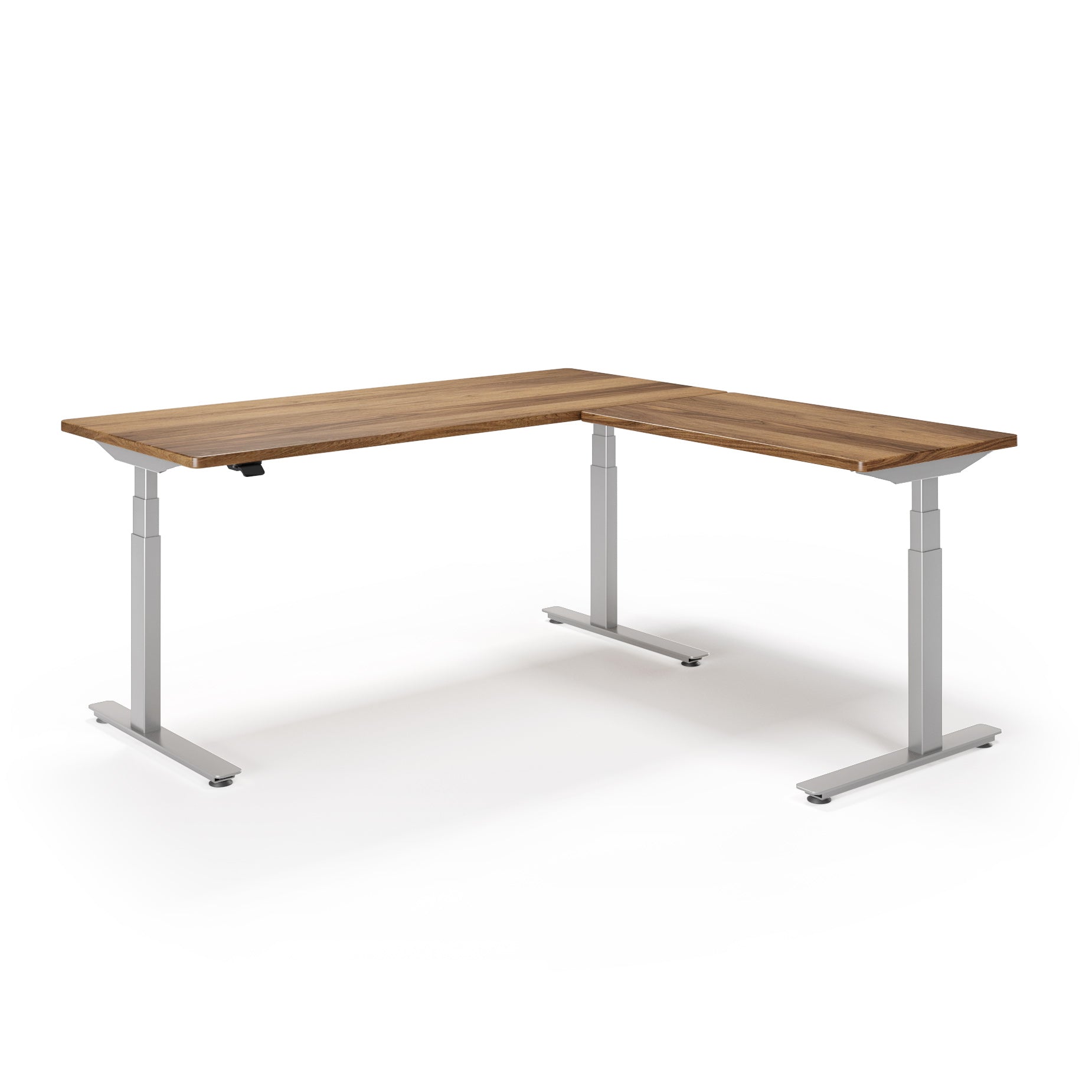 P1 ELITE L-Shaped Standing Desk with Solid Wood Desktop